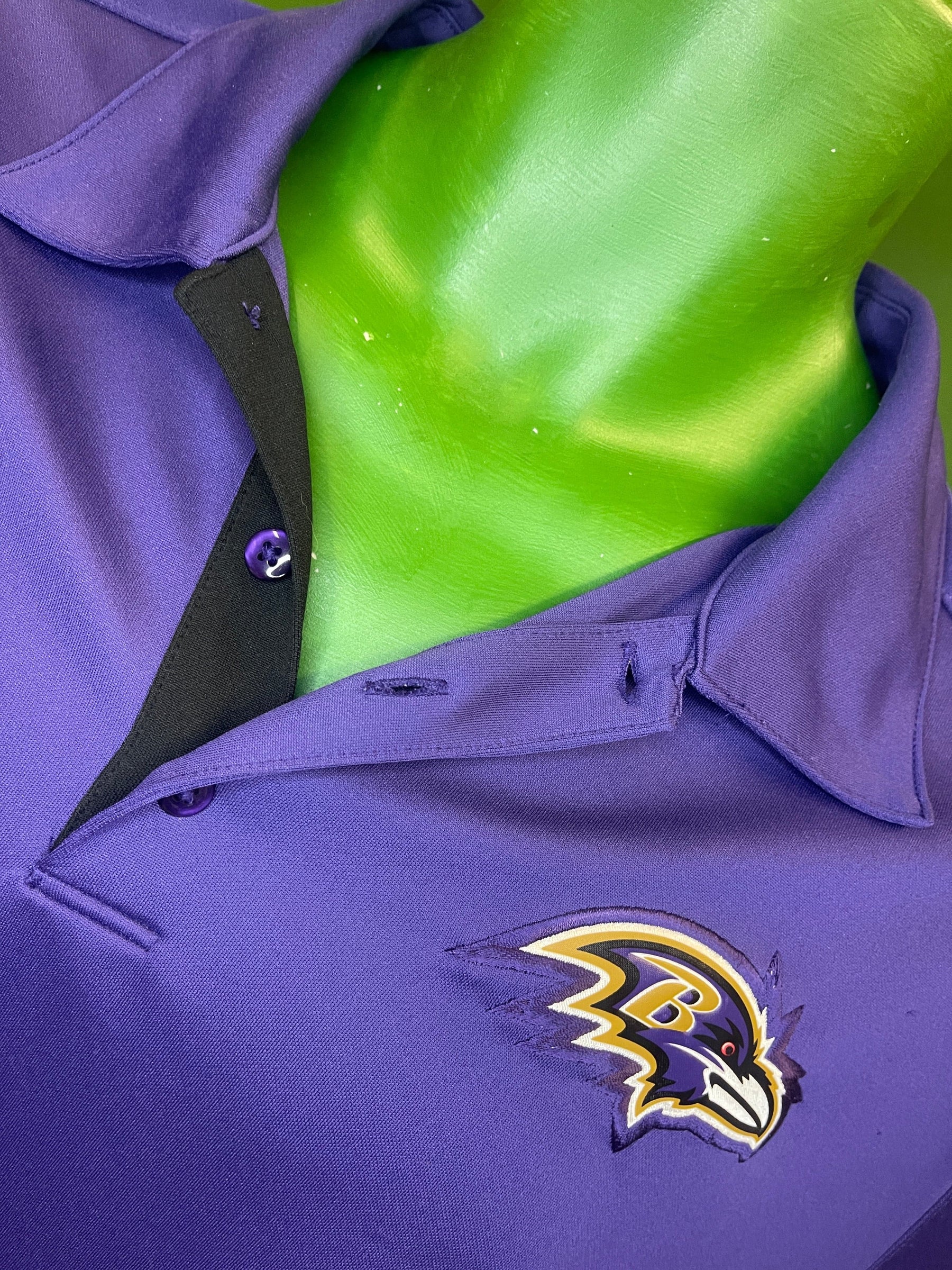NFL Baltimore Ravens Dri-Fit Purple Polo Shirt Men's Large