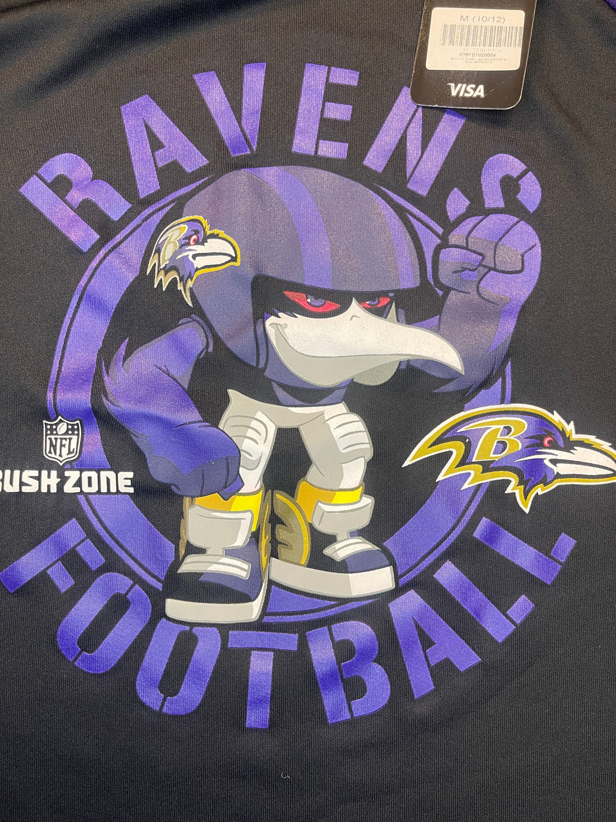 NFL Baltimore Ravens Rush Zone Raglan L/S T-Shirt Youth Medium 10-12 NWT