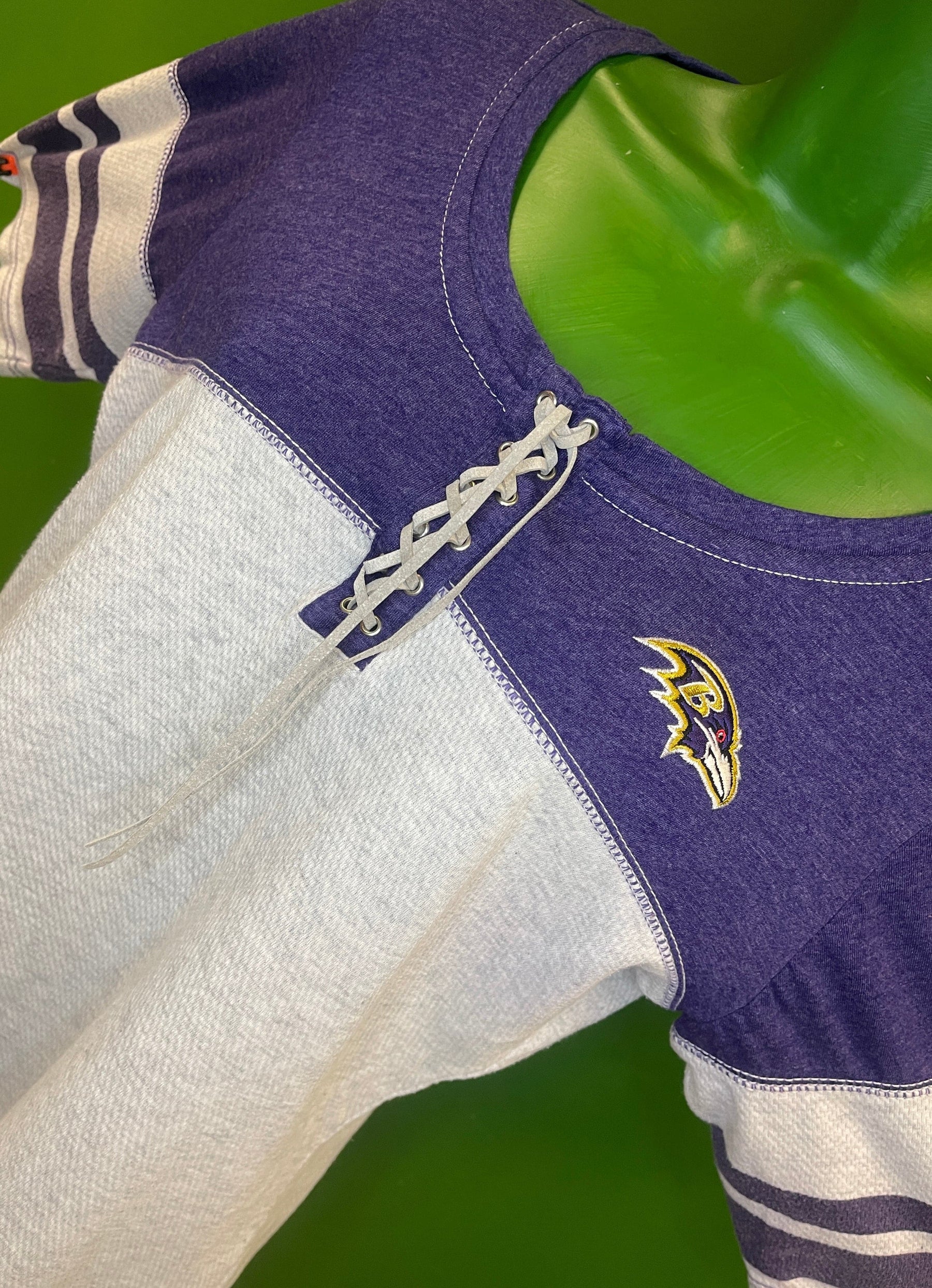 NFL Baltimore Ravens Lace-Up Top Women's Large