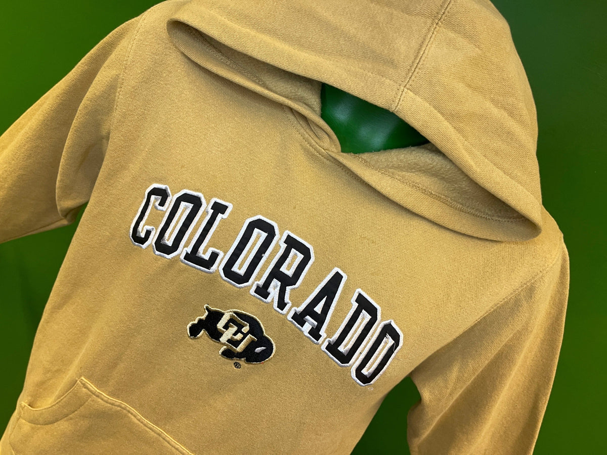 NCAA Colorado Buffaloes Yellow Ochre Pullover Hoodie Youth Medium 10-12