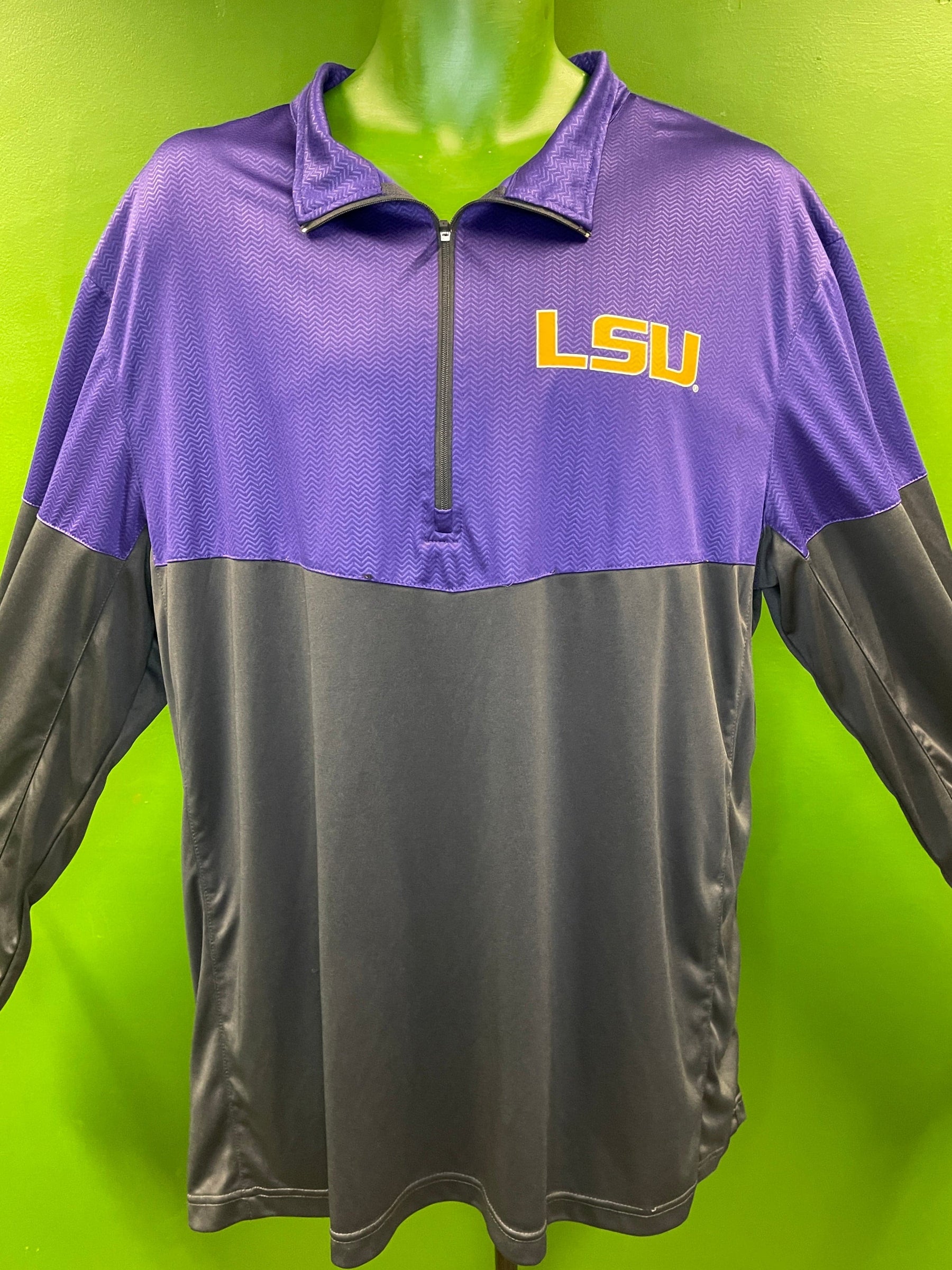 NCAA Louisiana State LSU Tigers Colosseum 1/4 Zip Pullover Men's 2X-Large