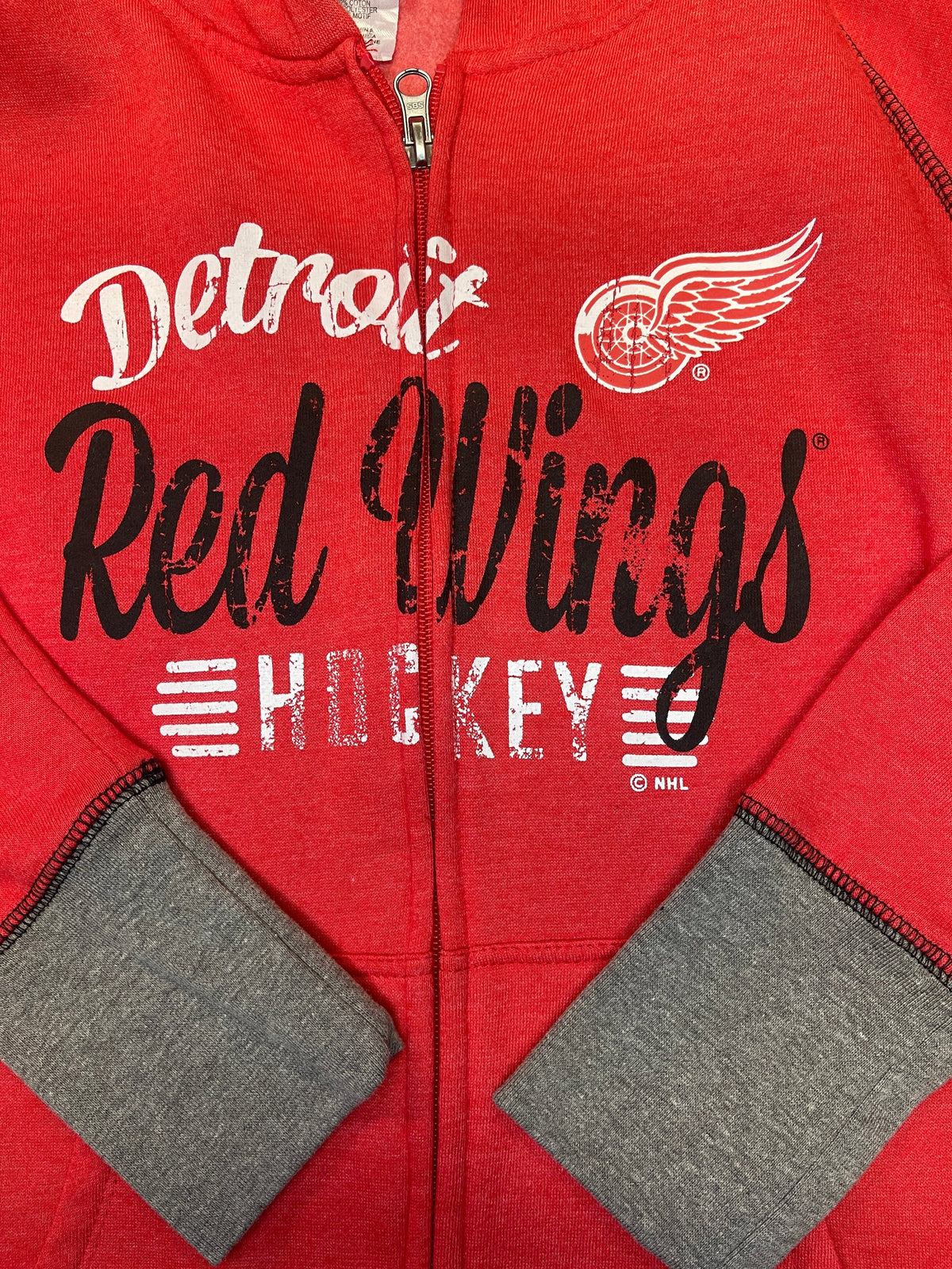 NHL Detroit Red Wings Full-Zip Hoodie Youth Large 12-14