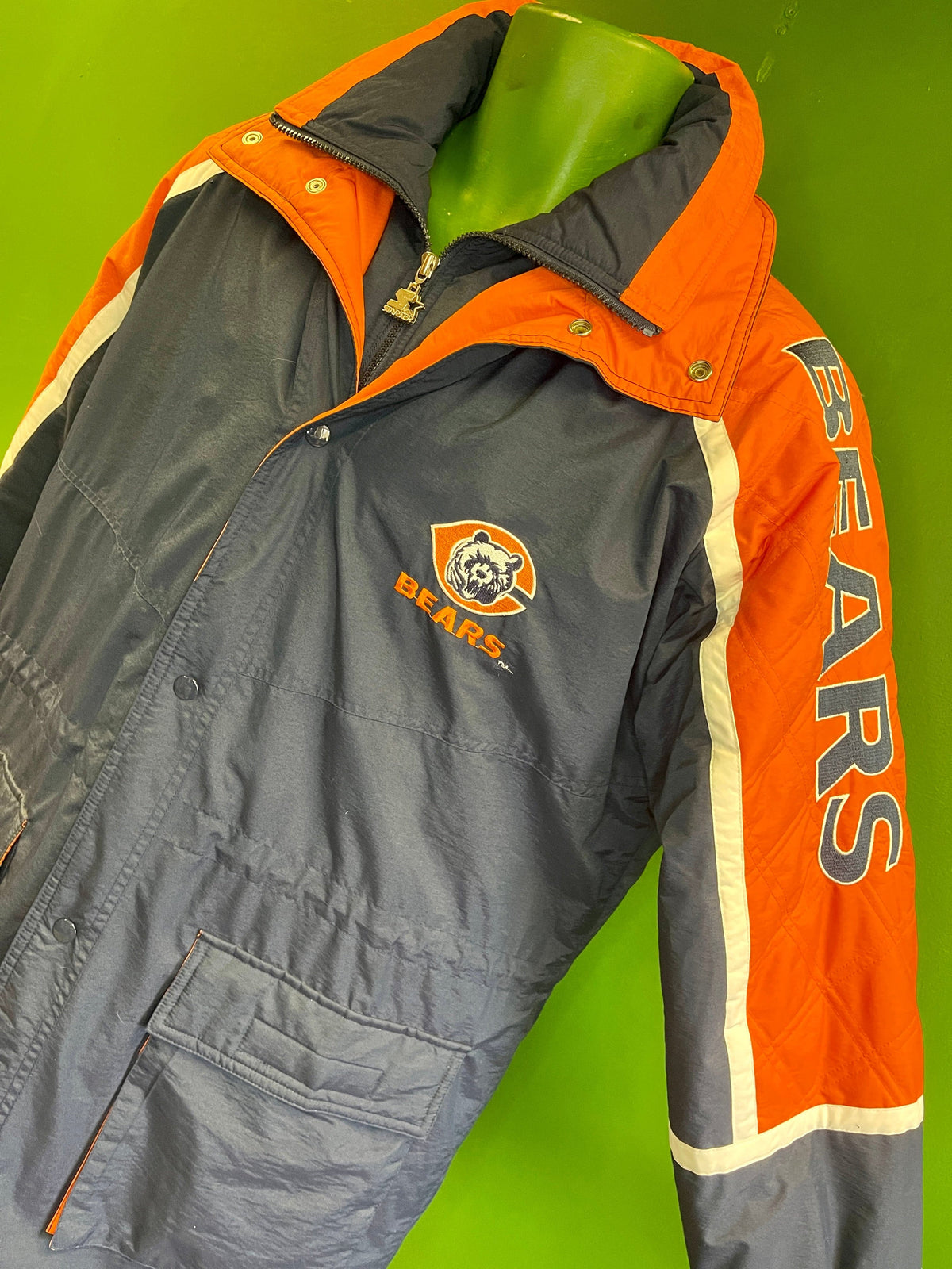 NFL Chicago Bears Starter Vintage Insulated Winter Coat Men's Large