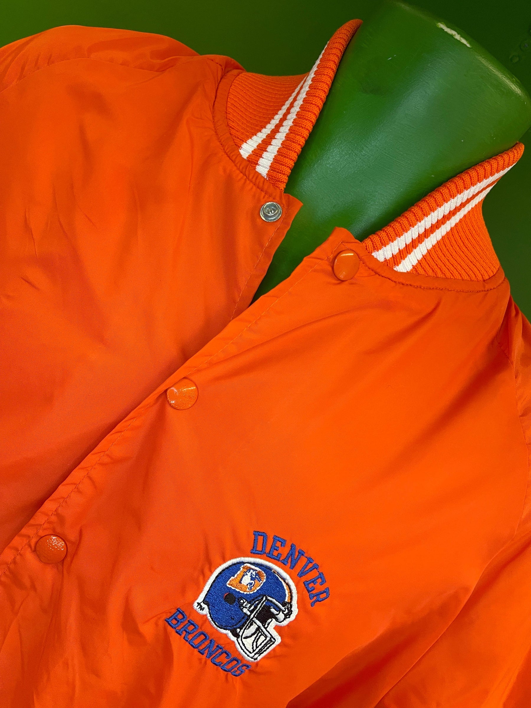 NFL Denver Broncos Champion Vintage Bright Orange Bomber Jacket  Men's Medium