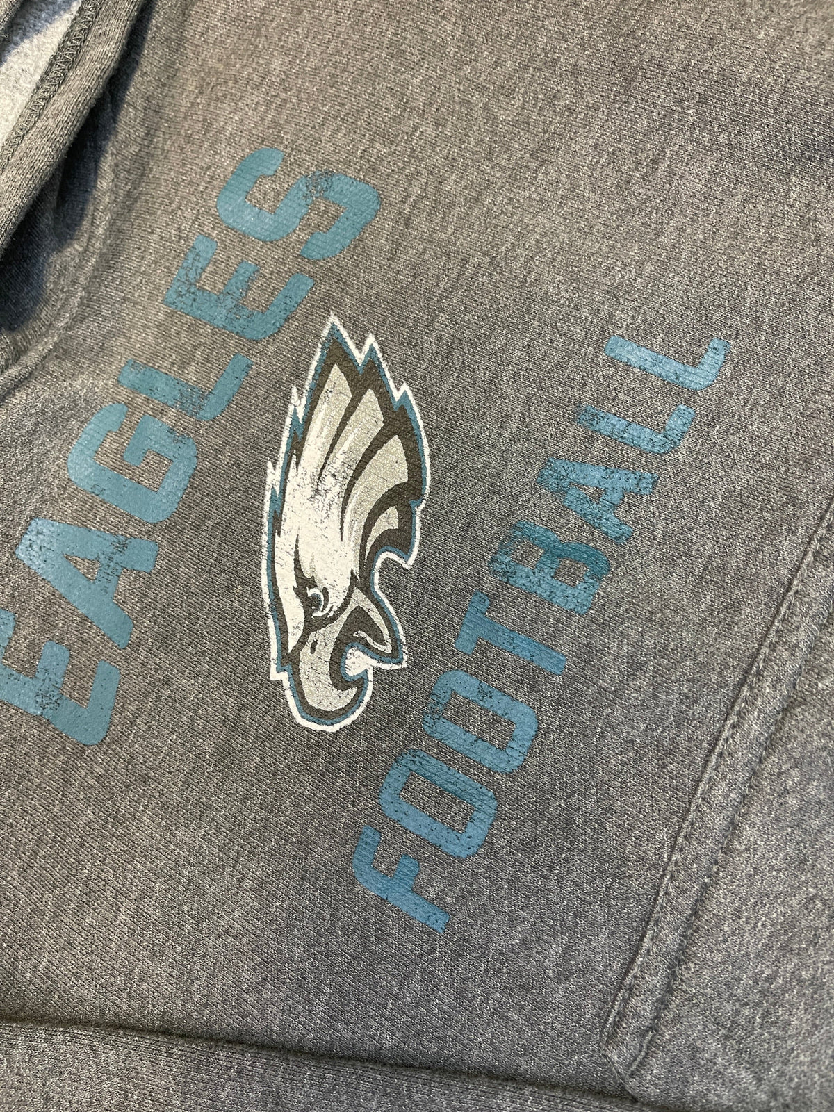 NFL Philadelphia Eagles Charcoal Grey Pullover Hoodie Youth Small 6-7