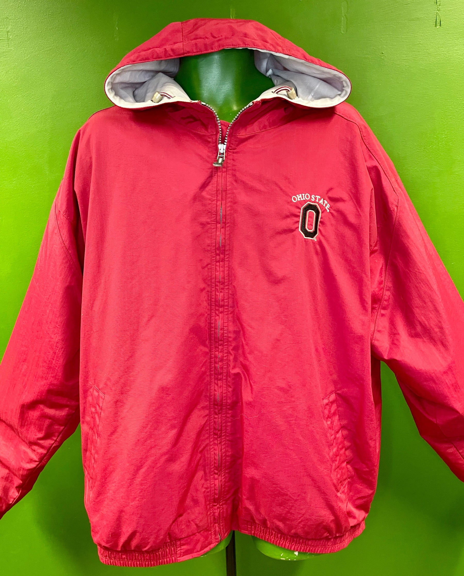 NCAA Ohio State Buckeyes Vintage Red Full-Zip Coat Men's X-Large