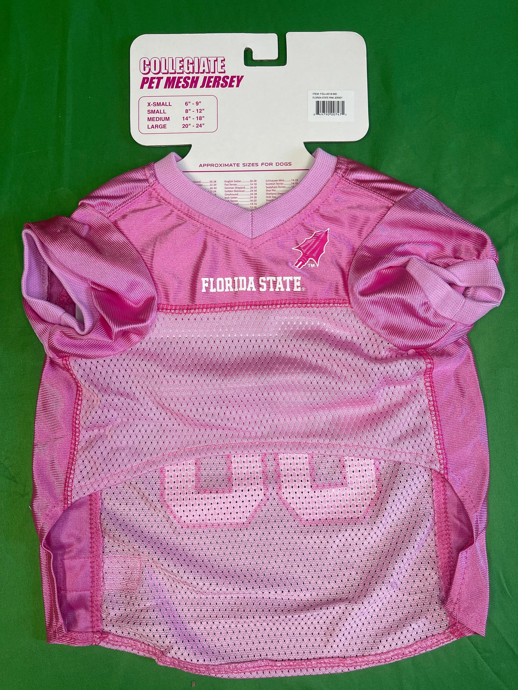 NCAA Florida State Seminoles #00 Pink Dog Jersey Medium NWT
