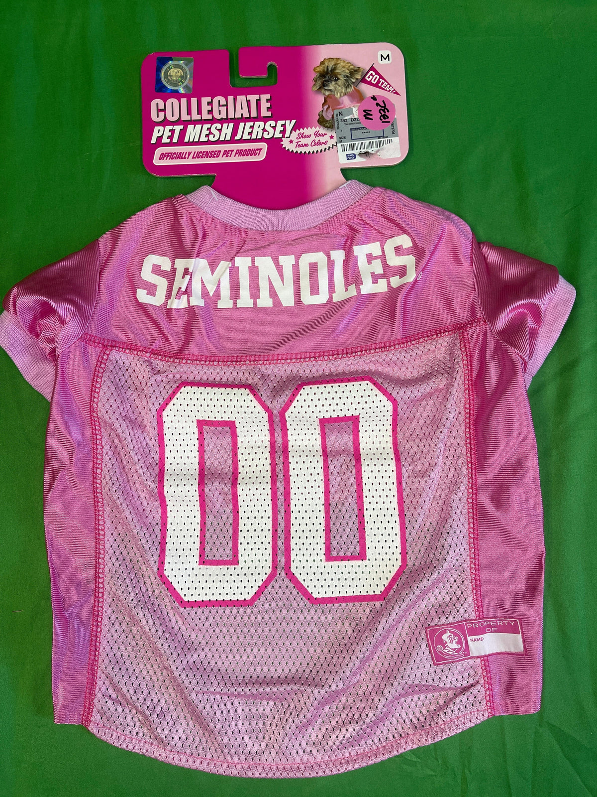 NCAA Florida State Seminoles #00 Pink Dog Jersey Medium NWT