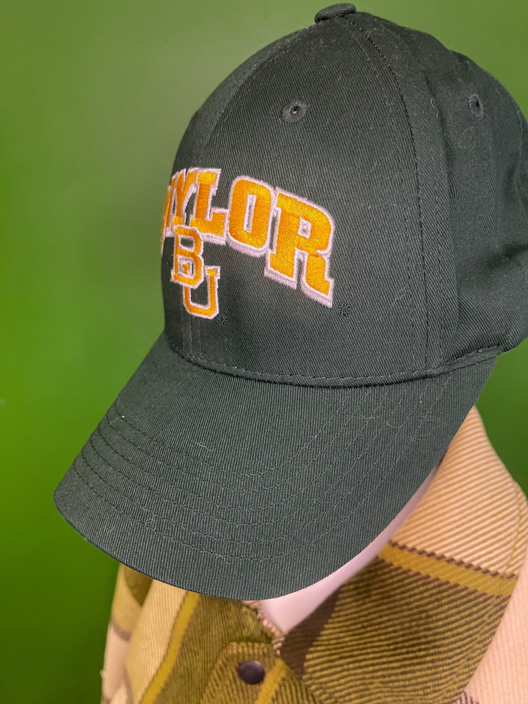 NCAA Baylor Bears Green 100% Cotton Strapback Hat/Cap OSFM