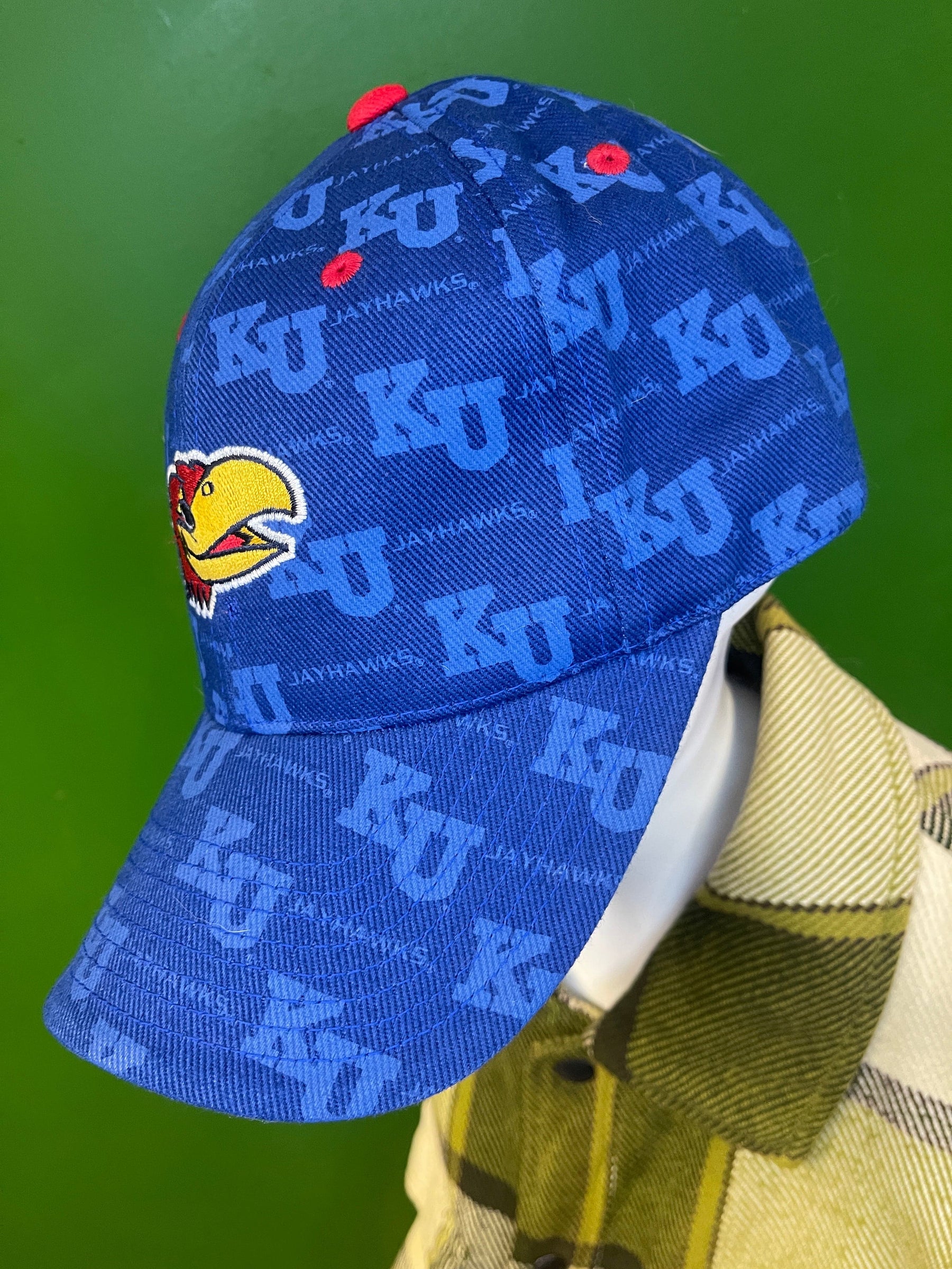 NCAA Kansas Jayhawks KU Pattern Adjustable Hat/Cap OSFM