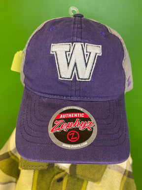NCAA Washington Huskies Zephyr 100% Cotton Strapback Hat/Cap OSFM NWT