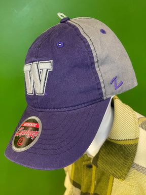 NCAA Washington Huskies Zephyr 100% Cotton Strapback Hat/Cap OSFM NWT