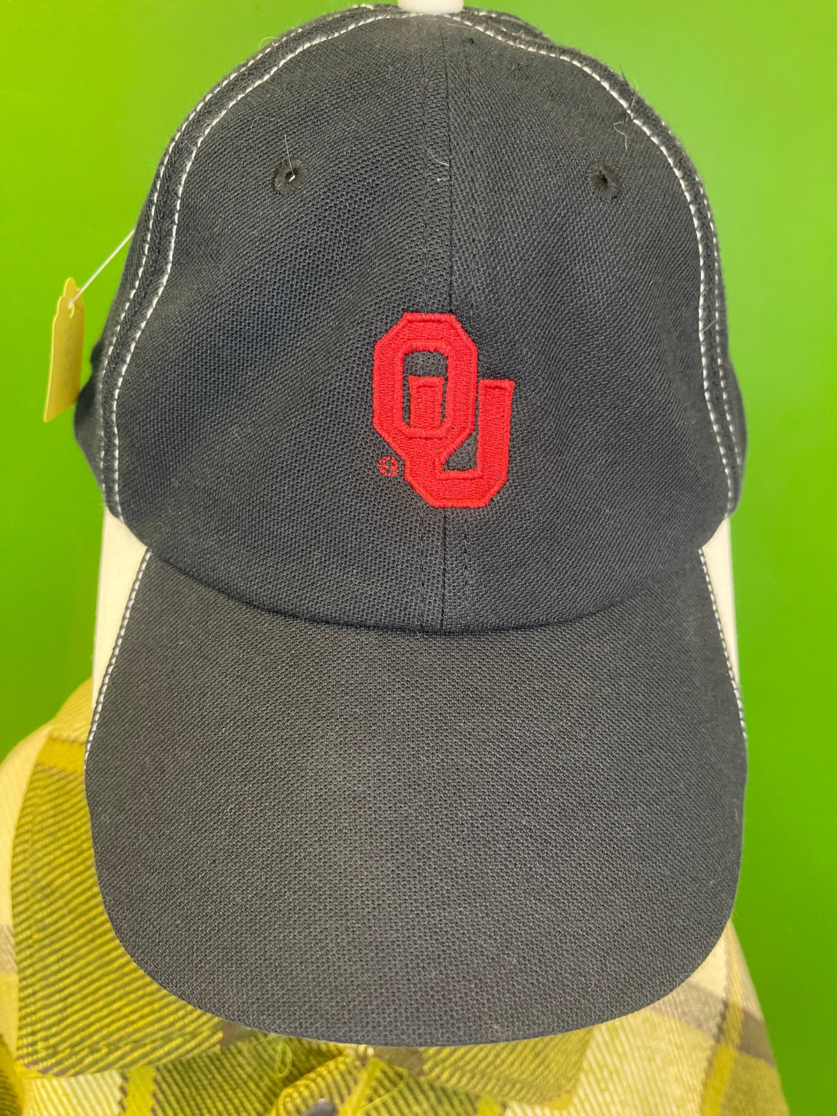 NCAA Oklahoma Sooners Unstructured Black Strapback Hat/Cap OSFM