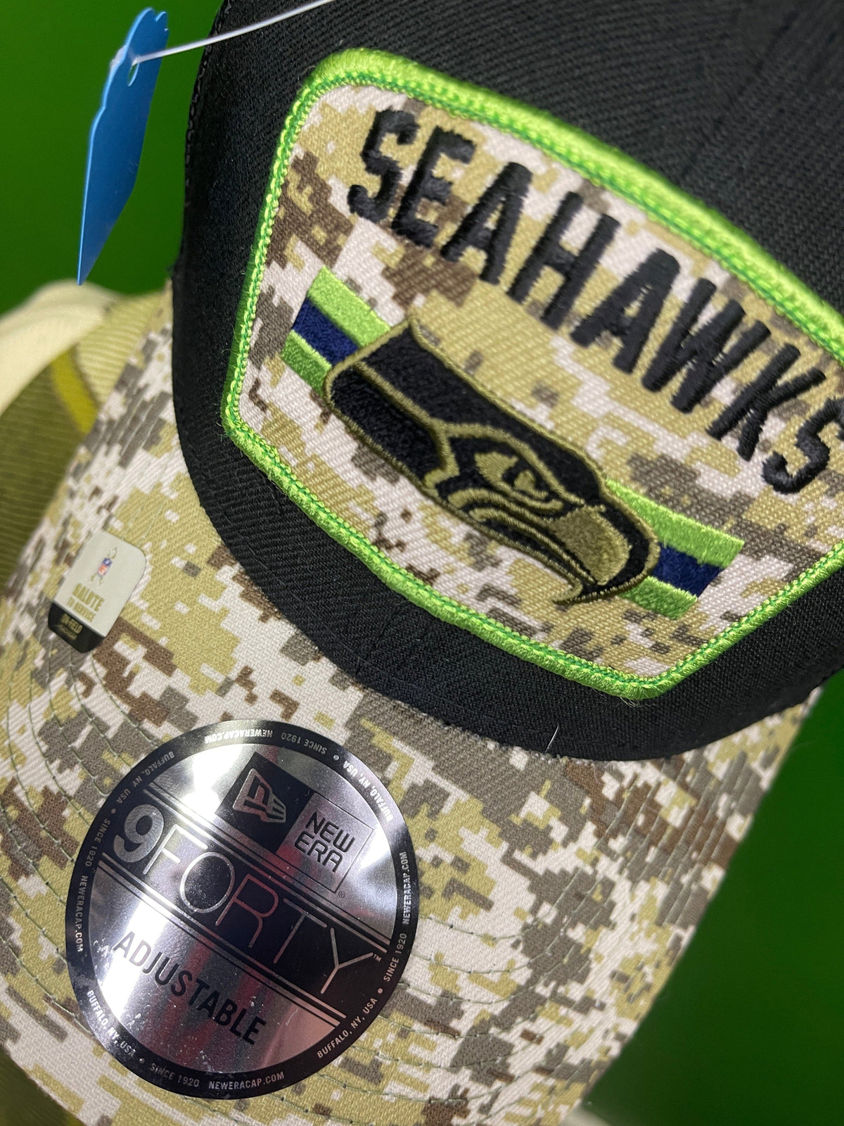 NFL Seattle Seahawks New Era 9FORTY Salute to Service Snapback Hat/Cap OSFM NWT