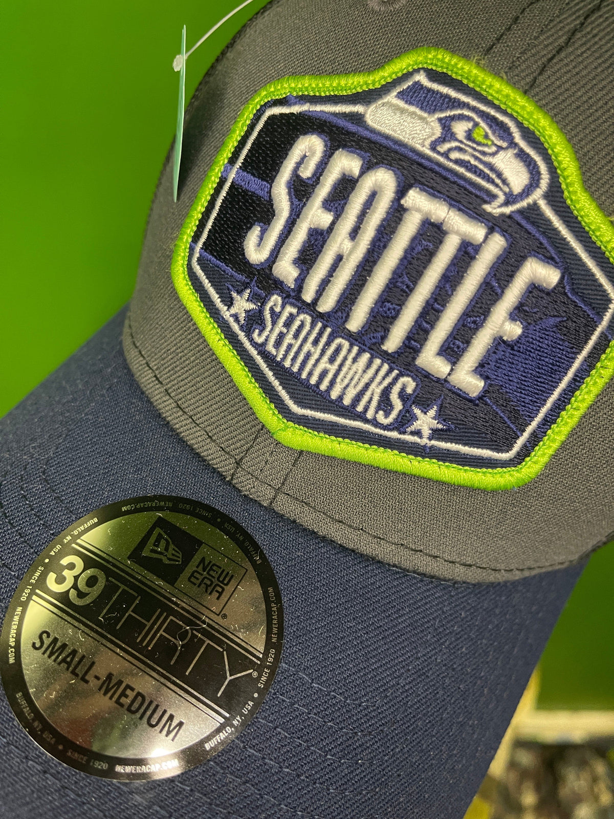NFL Seattle Seahawks New Era 39THIRTY Fitted Hat/Cap Small/Medium NWT