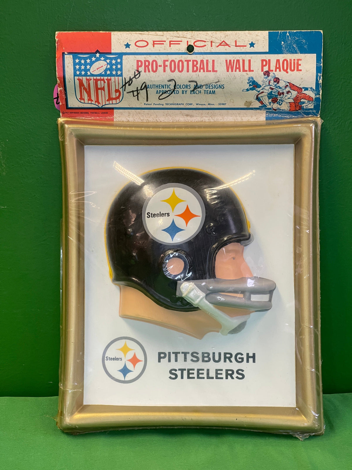NFL Pittsburgh Steelers Technigraph Unopened Vintage Wall Plaque w/Hang Card