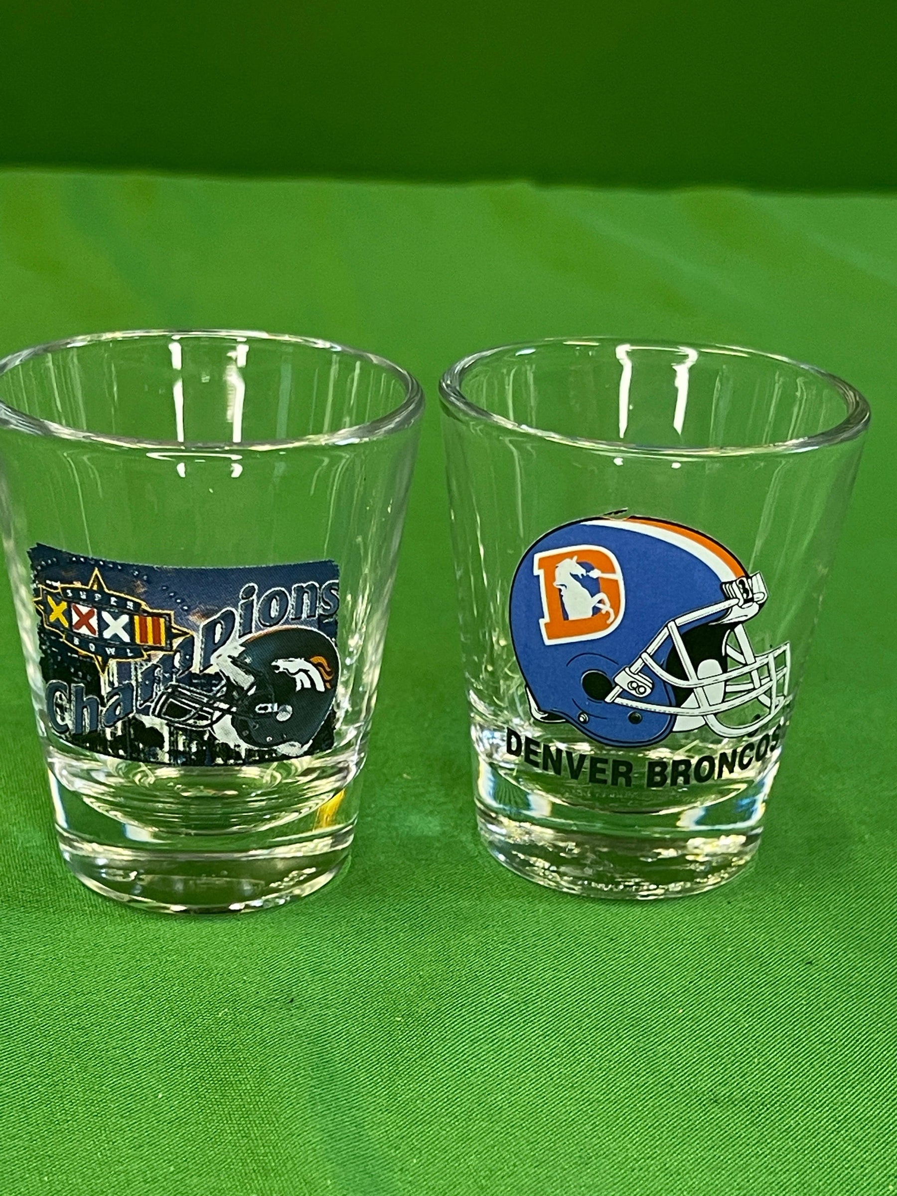NFL Denver Broncos Super Bowl XXXII Set of 2 Shot Glasses