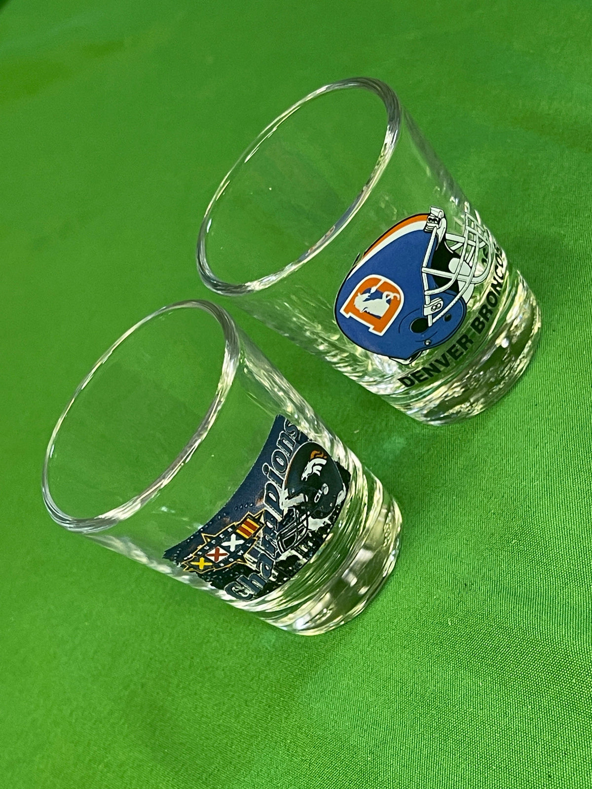 NFL Denver Broncos Super Bowl XXXII Set of 2 Shot Glasses
