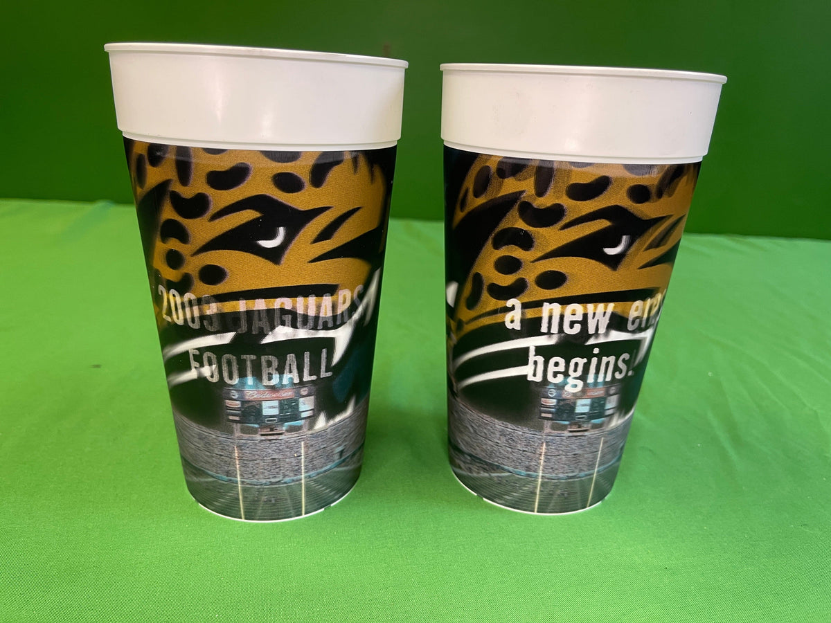 NFL Jacksonville Jaguars Set of 2 Vintage 2003 Hologram Stadium Cups