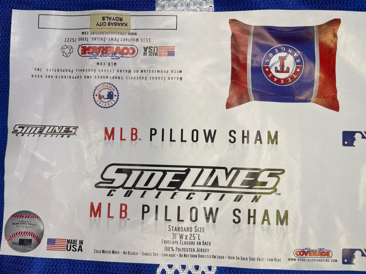 MLB Kansas City Royals Jersey Mesh Standard Pillow Sham NWT