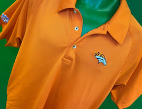 NFL Denver Broncos Lightweight Orange Golf Polo Shirt Men's Medium