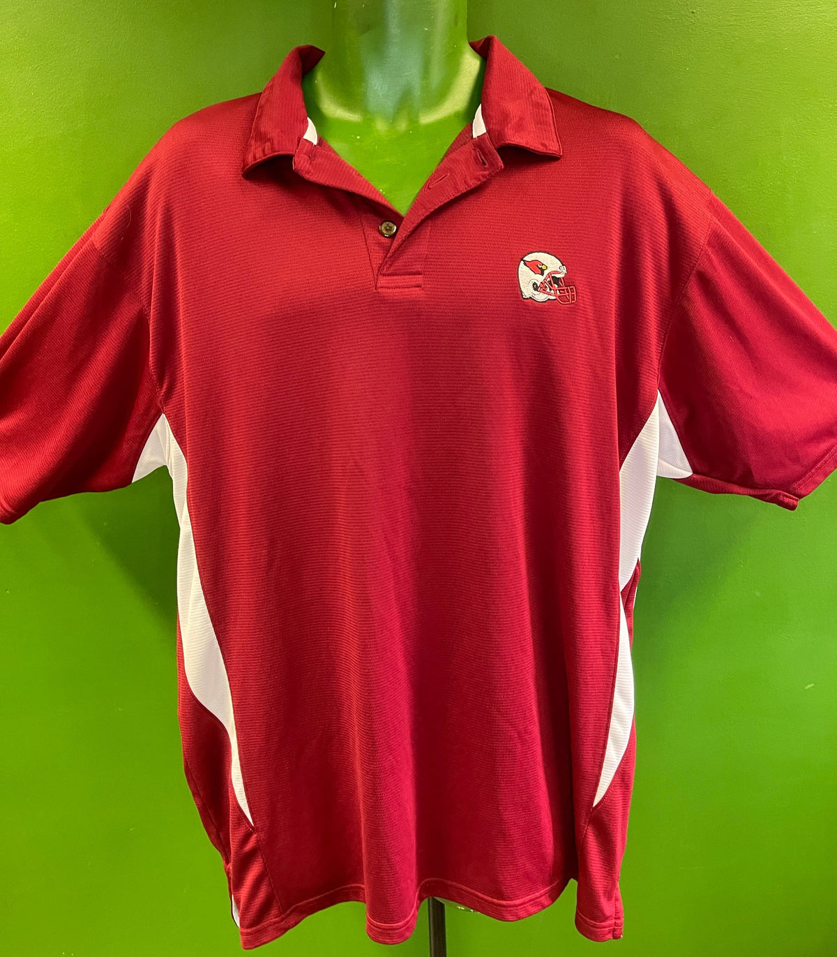 NFL Arizona Cardinals Russell Red Golf Polo Shirt Men's X-Large
