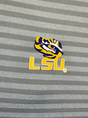 NCAA LSU Tigers Champion Striped Golf Polo Shirt Men's X-Large