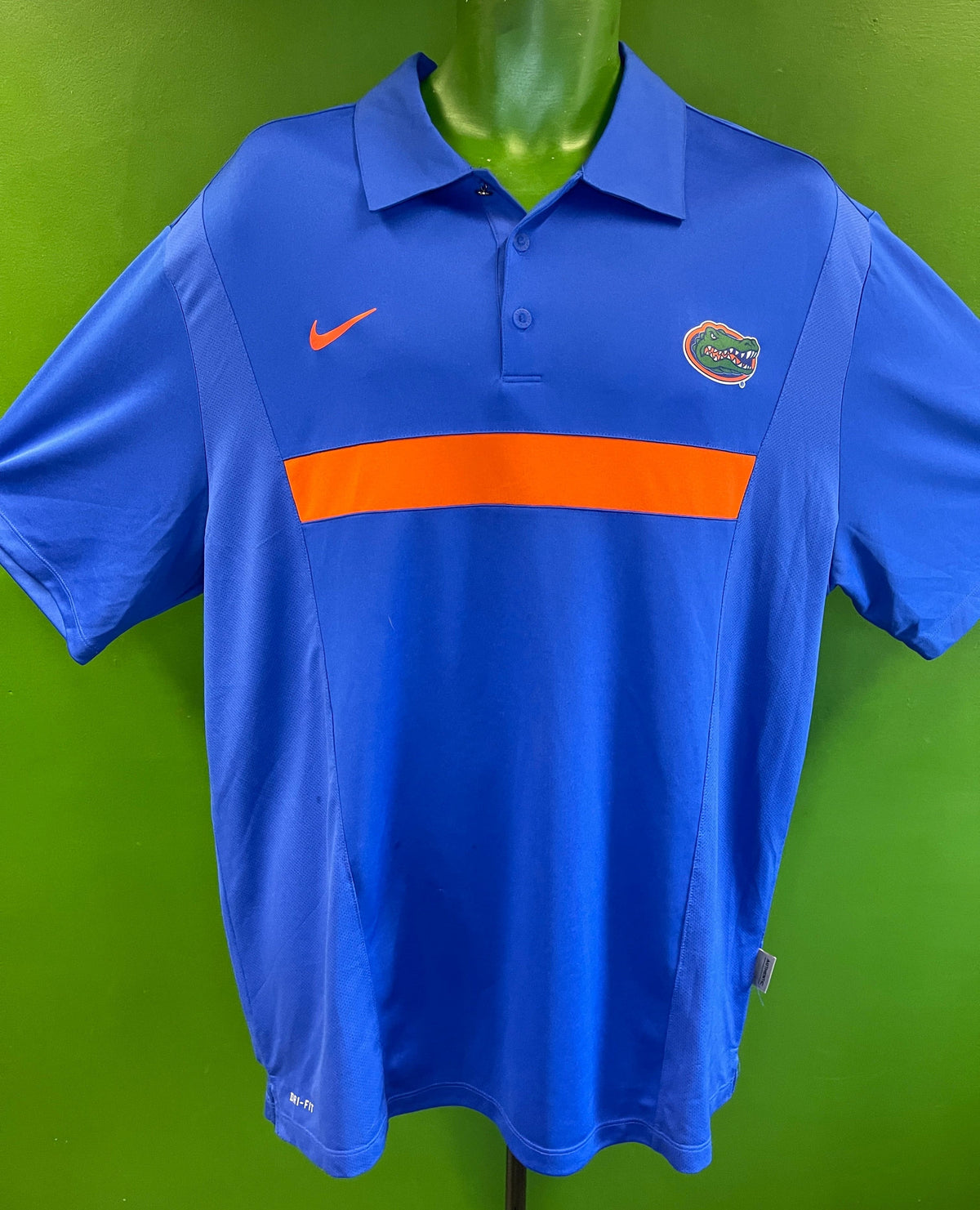 NCAA Florida Gators Dri-Fit Blue Golf Polo Shirt Men's X-Large