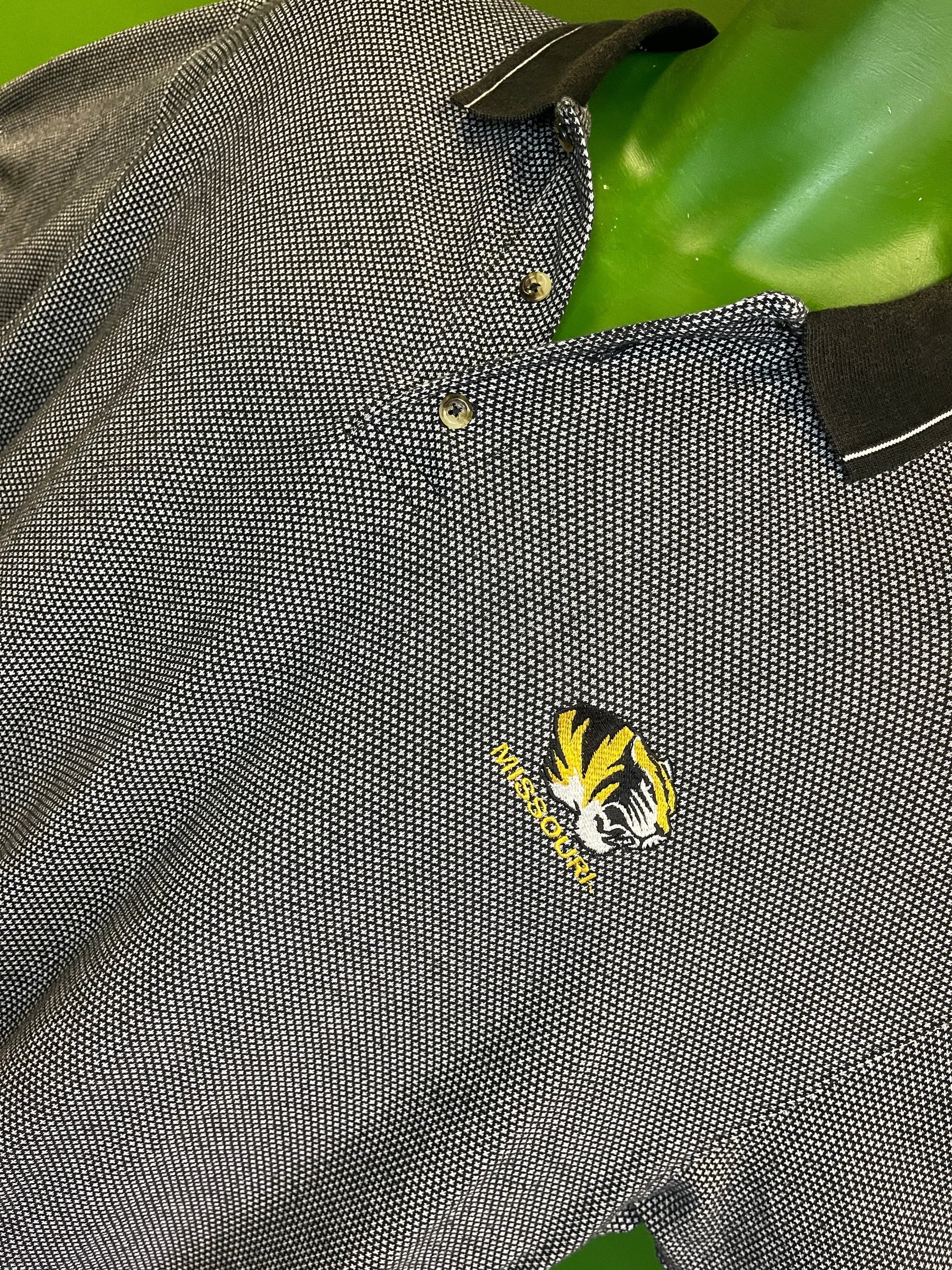 NCAA Missouri Tigers Diamond Pattern Golf Polo Shirt Men's 2X-Large