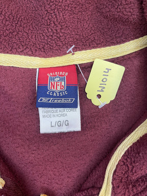 NFL Washington Commanders (Redskins) Soft 1/4 Zip Pullover Fleece Men's Large