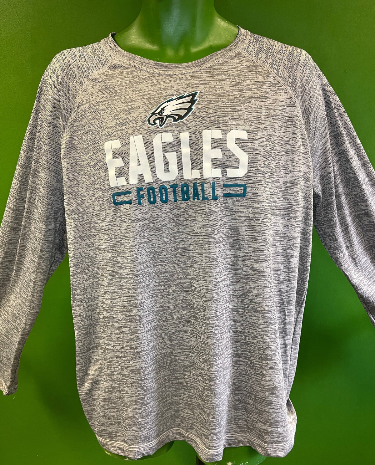 NFL Philadelphia Eagles Majestic Wicking Space Dye L/S T-Shirt Men's X-Large