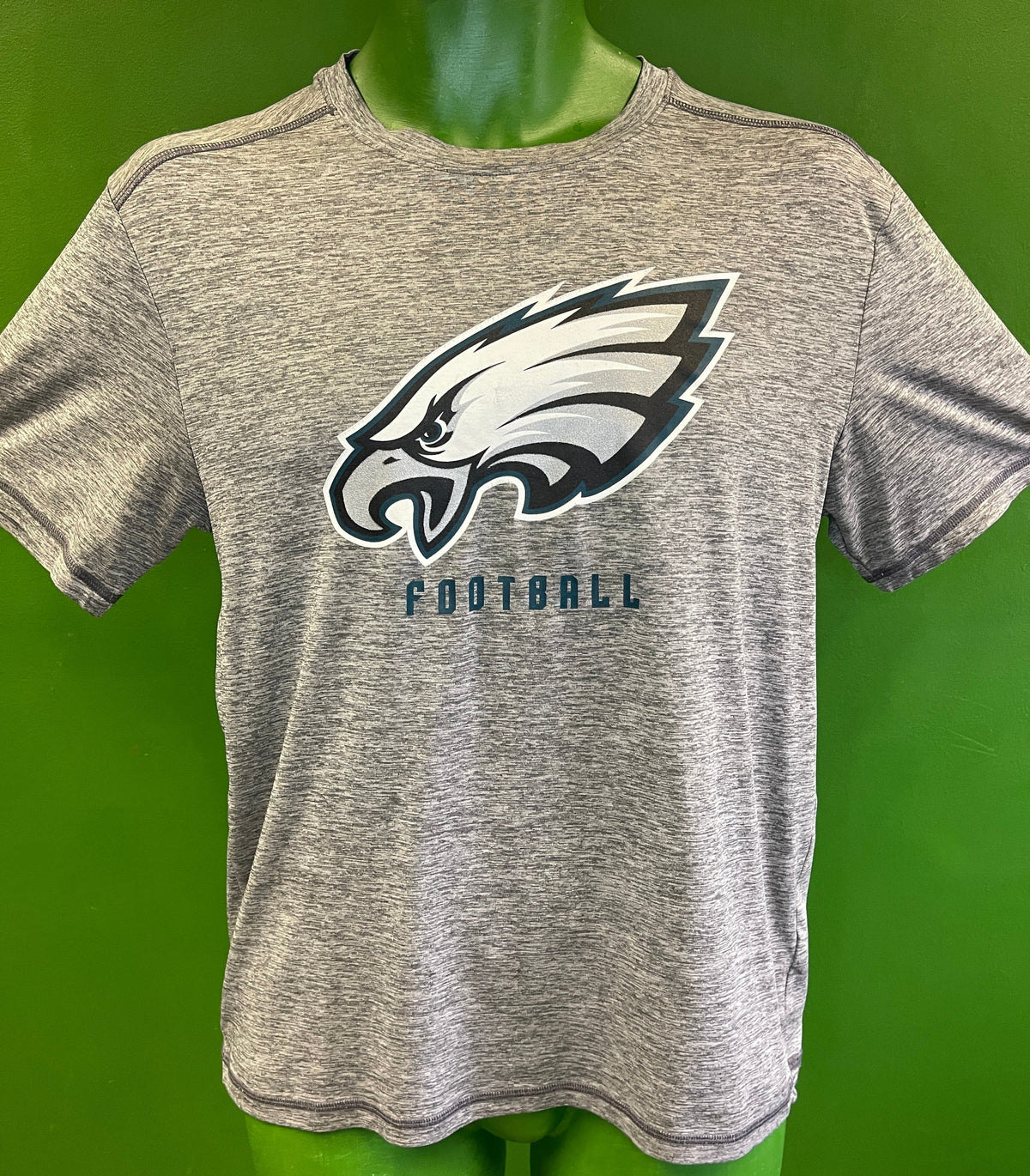 NFL Philadelphia Eagles Wicking Grey Space Dye T-Shirt Men's Small