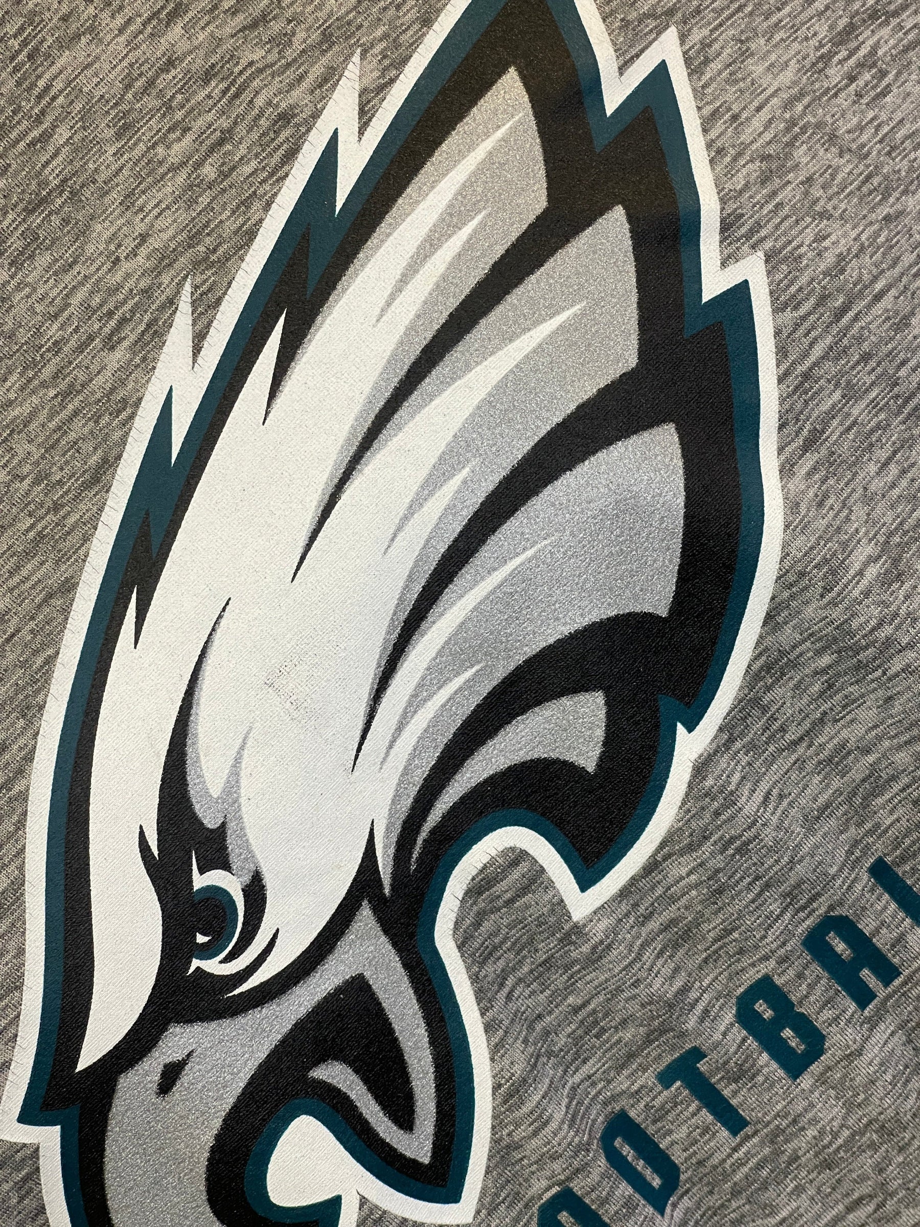NFL Philadelphia Eagles Wicking Grey Space Dye T-Shirt Men's Small