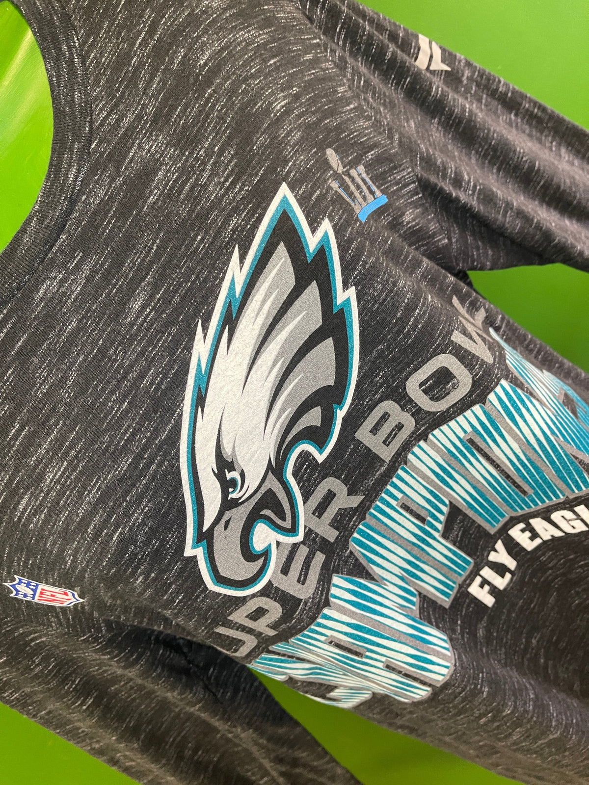 NFL Philadelphia Eagles Fanatics Super Bowl LII Space Dye L/S T-Shirt Men's Small