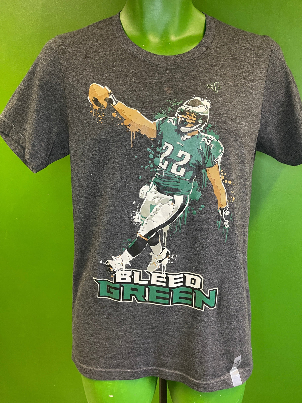 NFL Philadelphia Eagles Bleed Green Heathered Charcoal Grey T-Shirt Men's Small