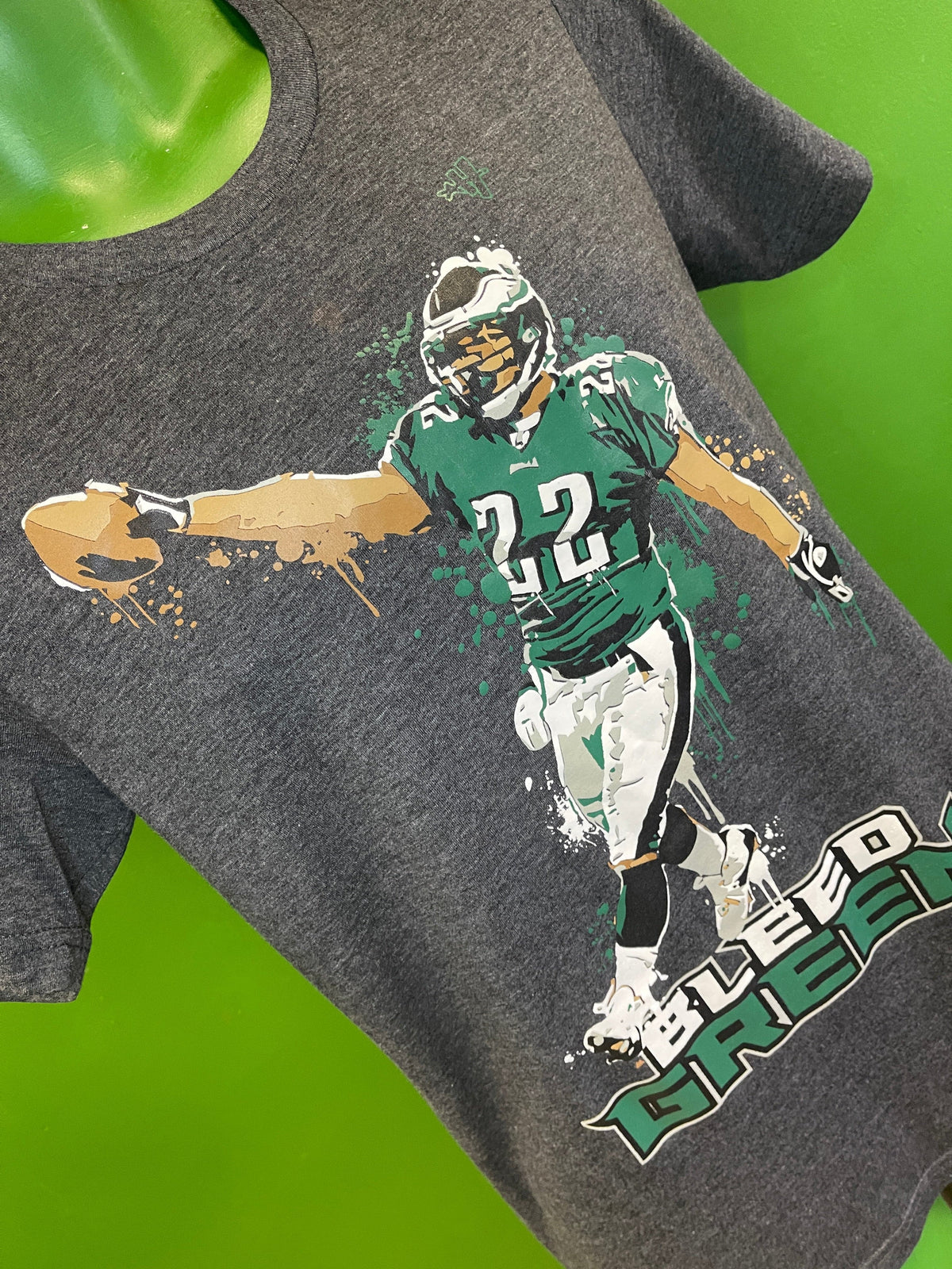 NFL Philadelphia Eagles Bleed Green Heathered Charcoal Grey T-Shirt Men's Small