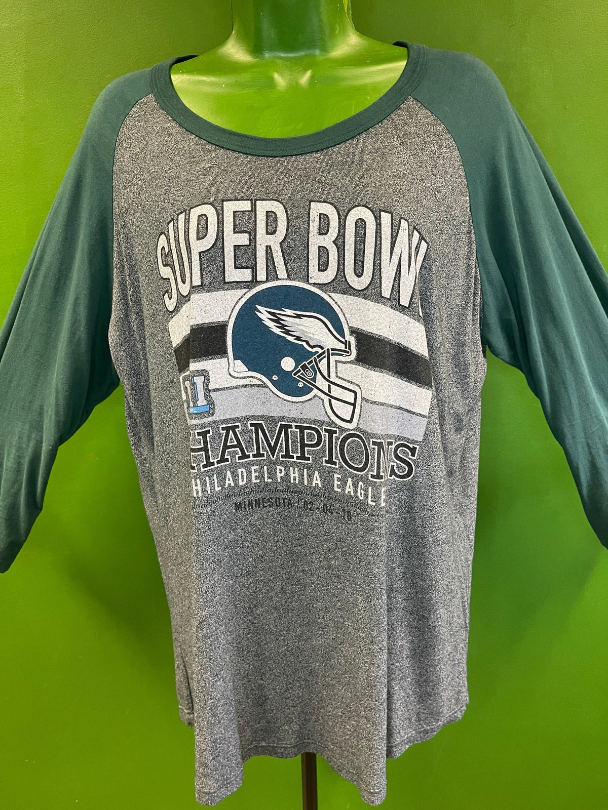 NFL Philadelphia Eagles Majestic Super Bowl LII L/S T-Shirt Men's X-Large