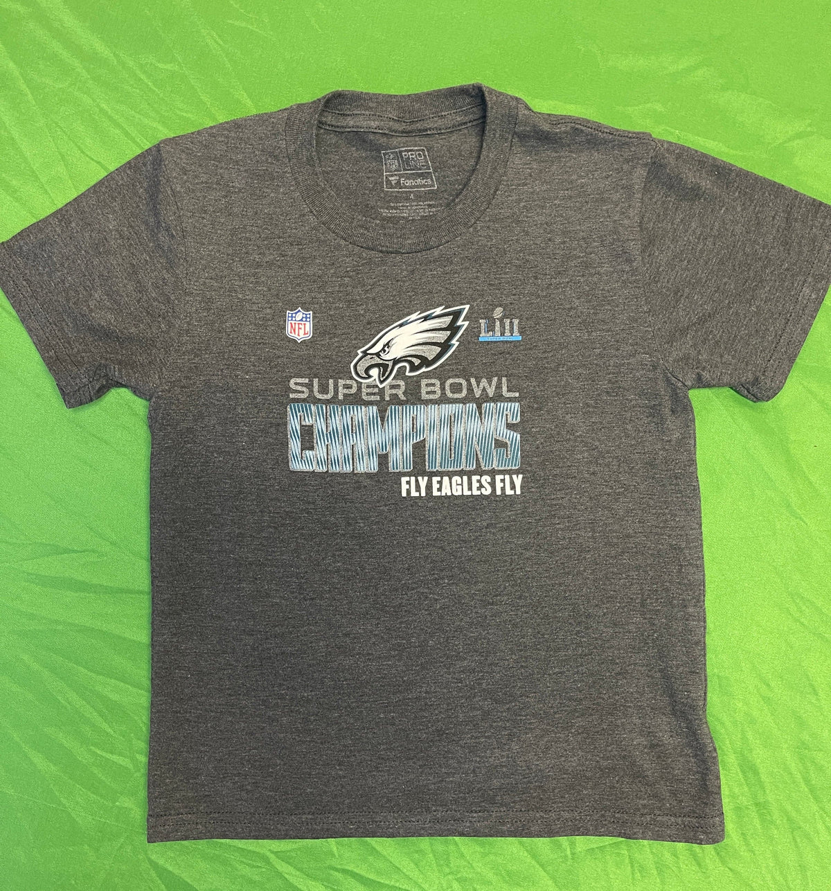 NFL Philadelphia Eagles Fanatics Super Bowl LII Champions T-Shirt Youth X-Small