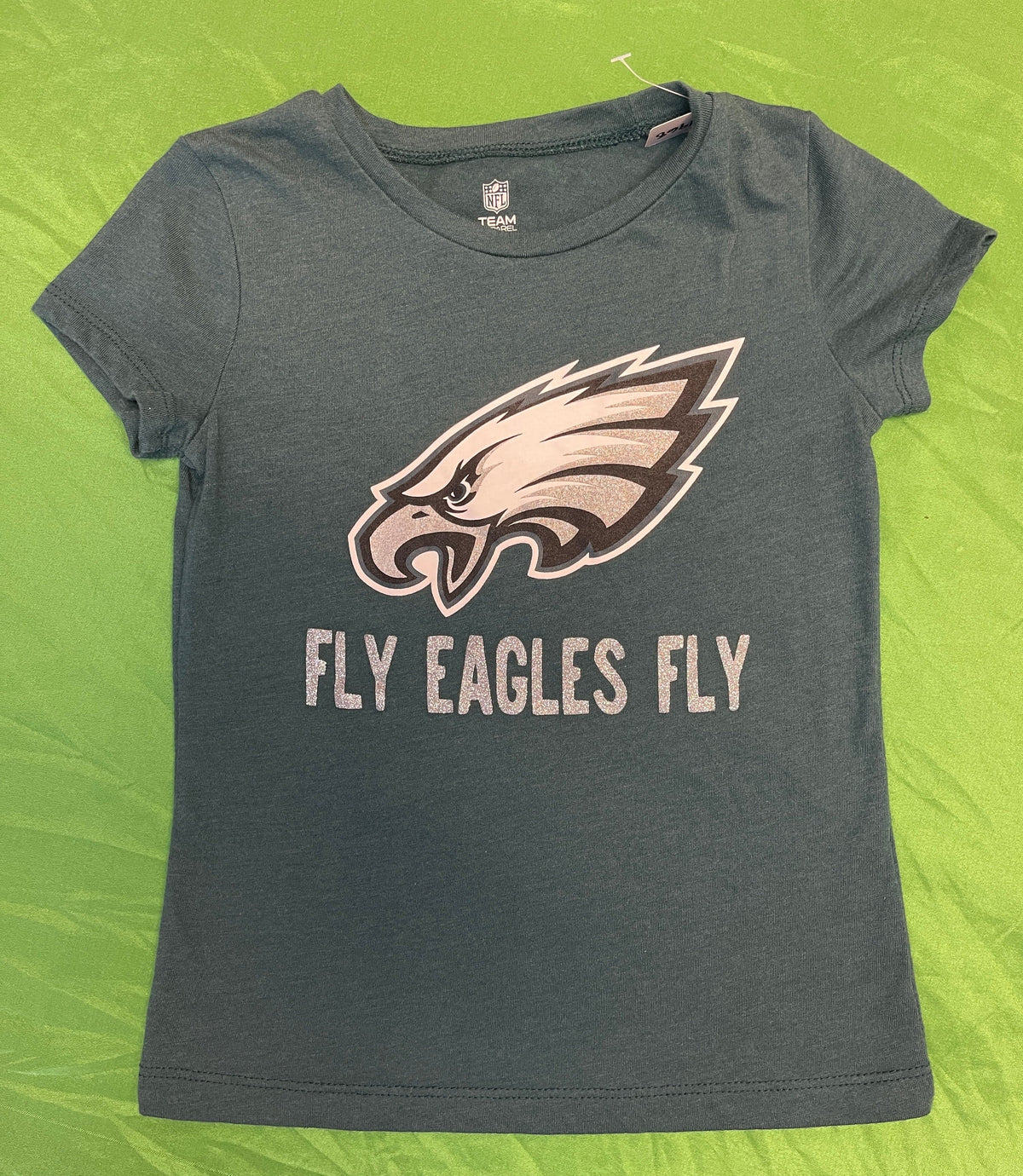 NFL Philadelphia Eagles Sparkly Girls' T-Shirt Toddler Youth X-Small 5