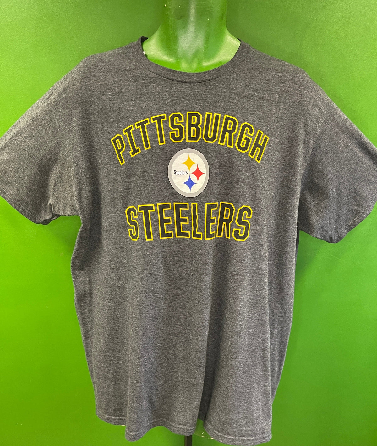NFL Pittsburgh Steelers Fanatics Charcoal Grey T-Shirt Men's 2X-Large