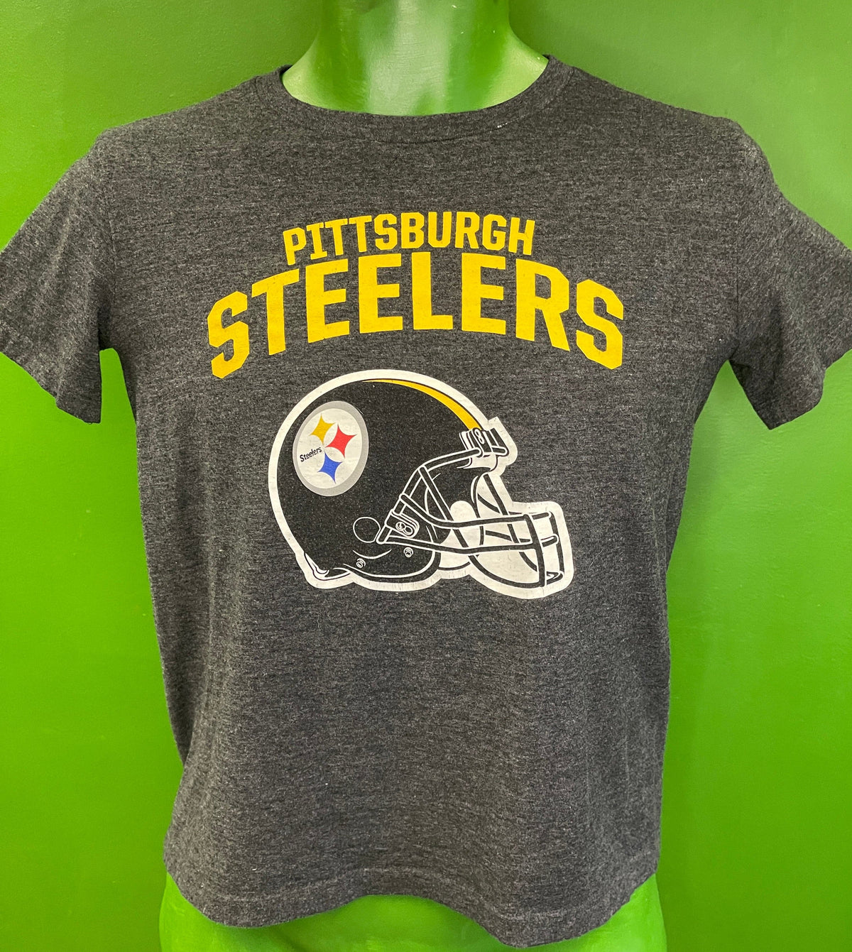 NFL Pittsburgh Steelers Charcoal Grey T-Shirt Youth Medium 10-12