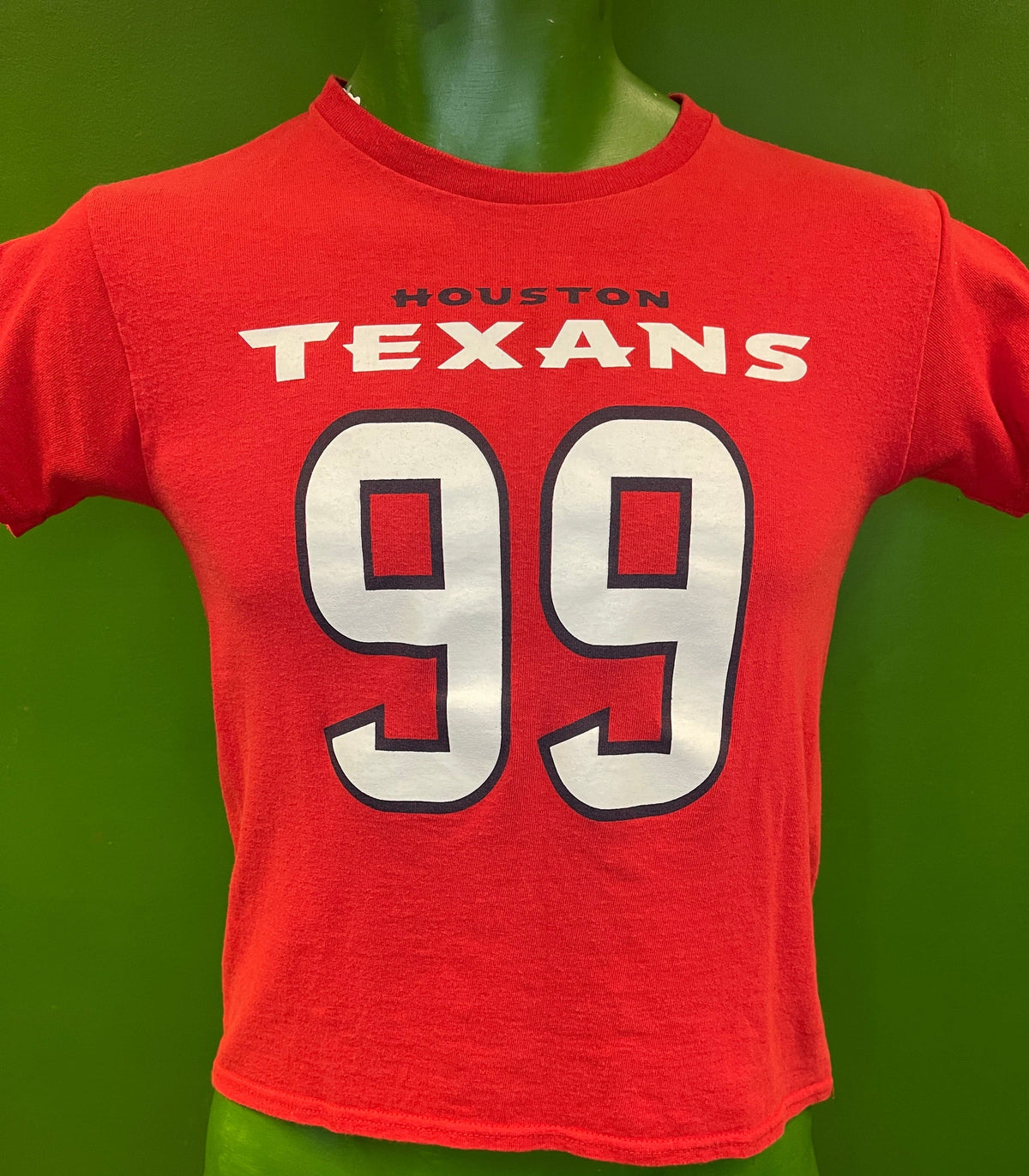 NFL Houston Texans J J Watt #99 100% Cotton T-Shirt Youth Medium 10-12