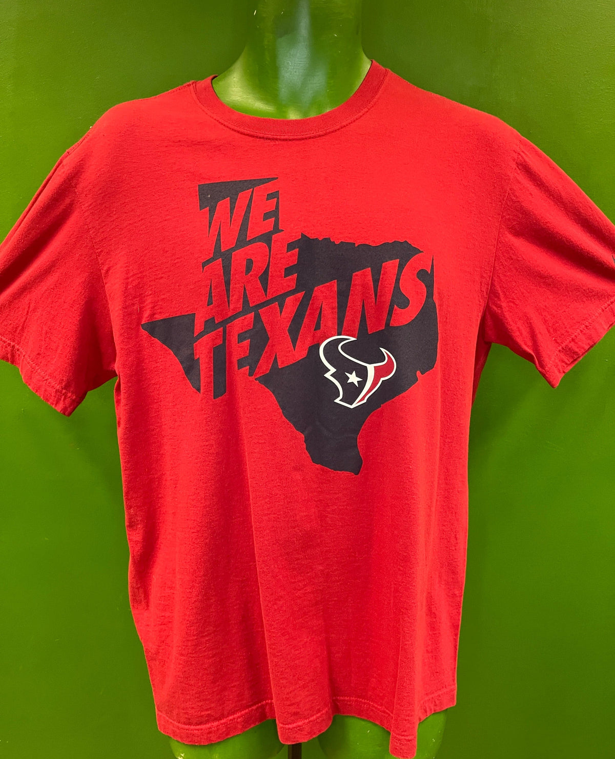 NFL Houston Texans Red "We are Texans" 100% Cotton T-Shirt Men's X-Large