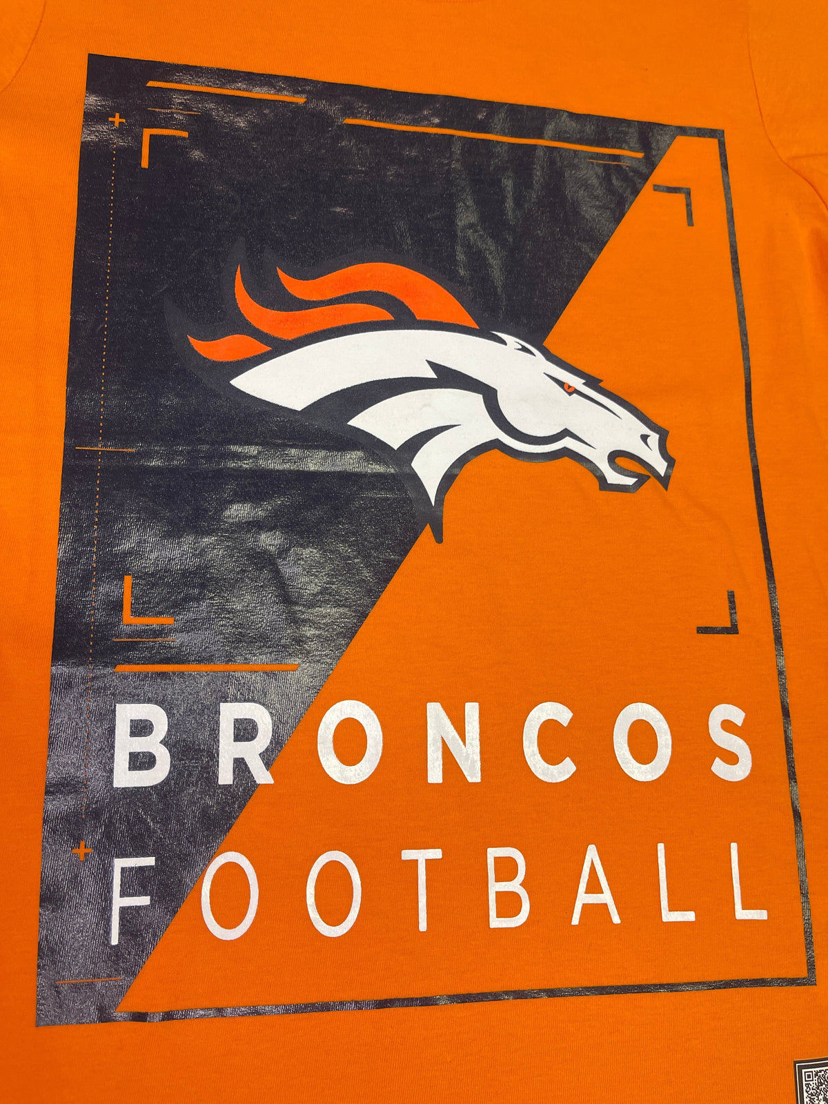 NFL Denver Broncos QR Code Connect T-Shirt Youth Small 8 NWT