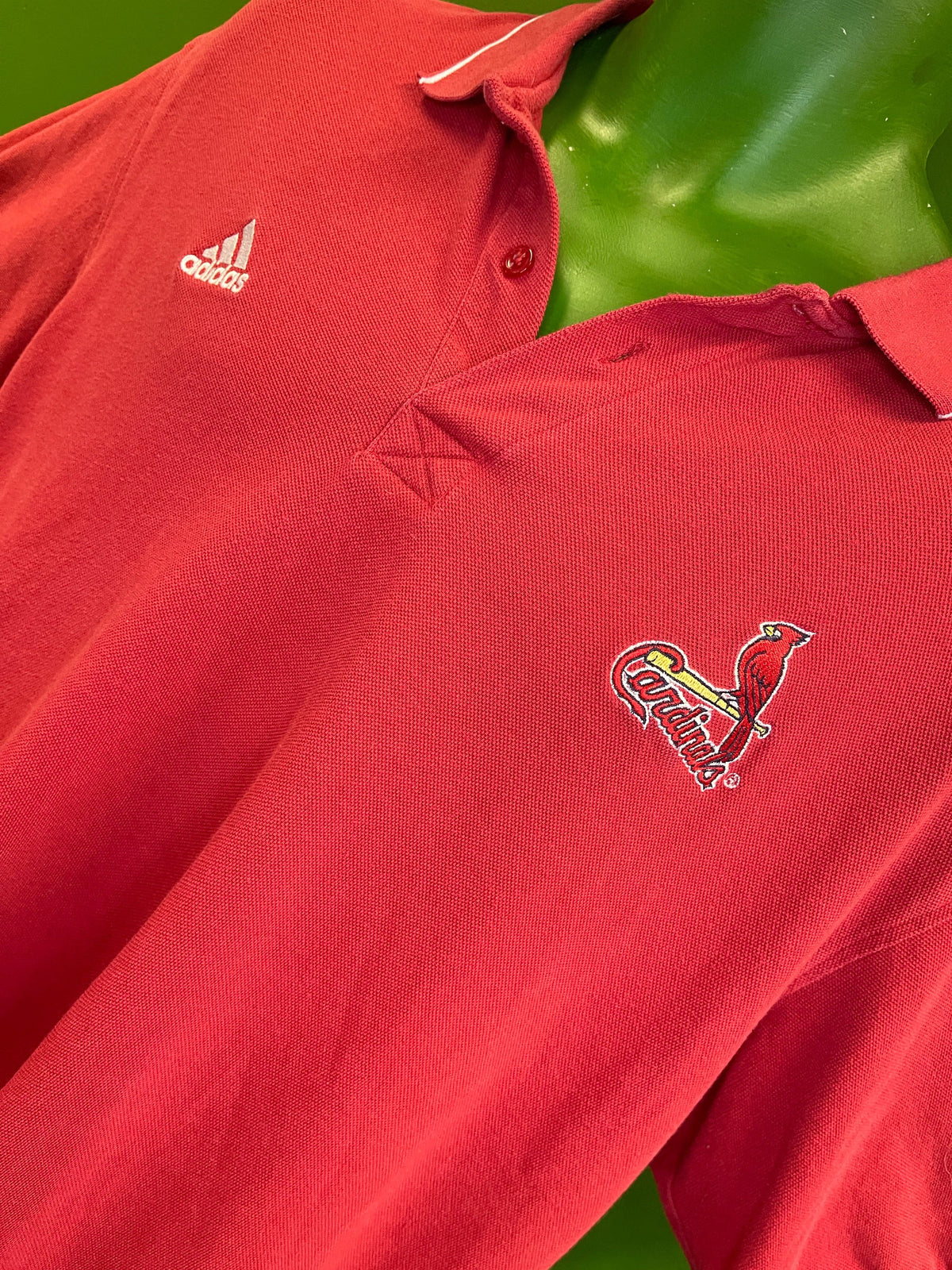 MLB St. Louis Cardinals Red Golf Polo Shirt Men's X-Large