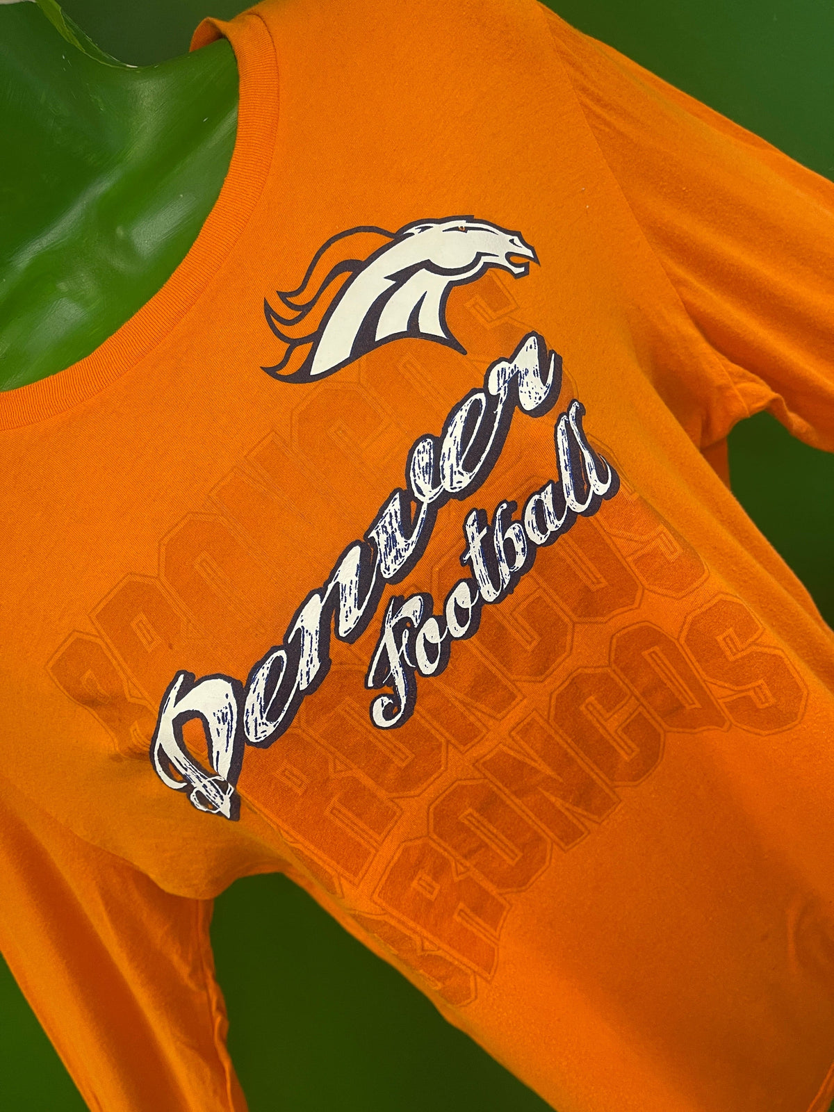 NFL Denver Broncos Orange Stylised L/S T-Shirt Women's X-Large