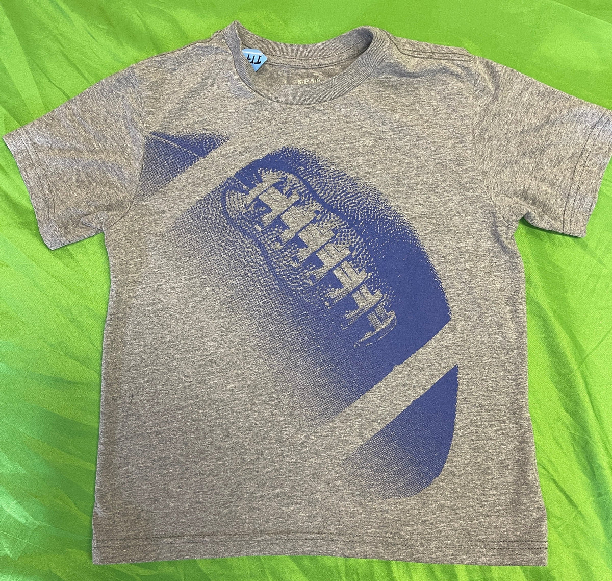 American Football Grey T-Shirt Youth X-Small/Small 5-6