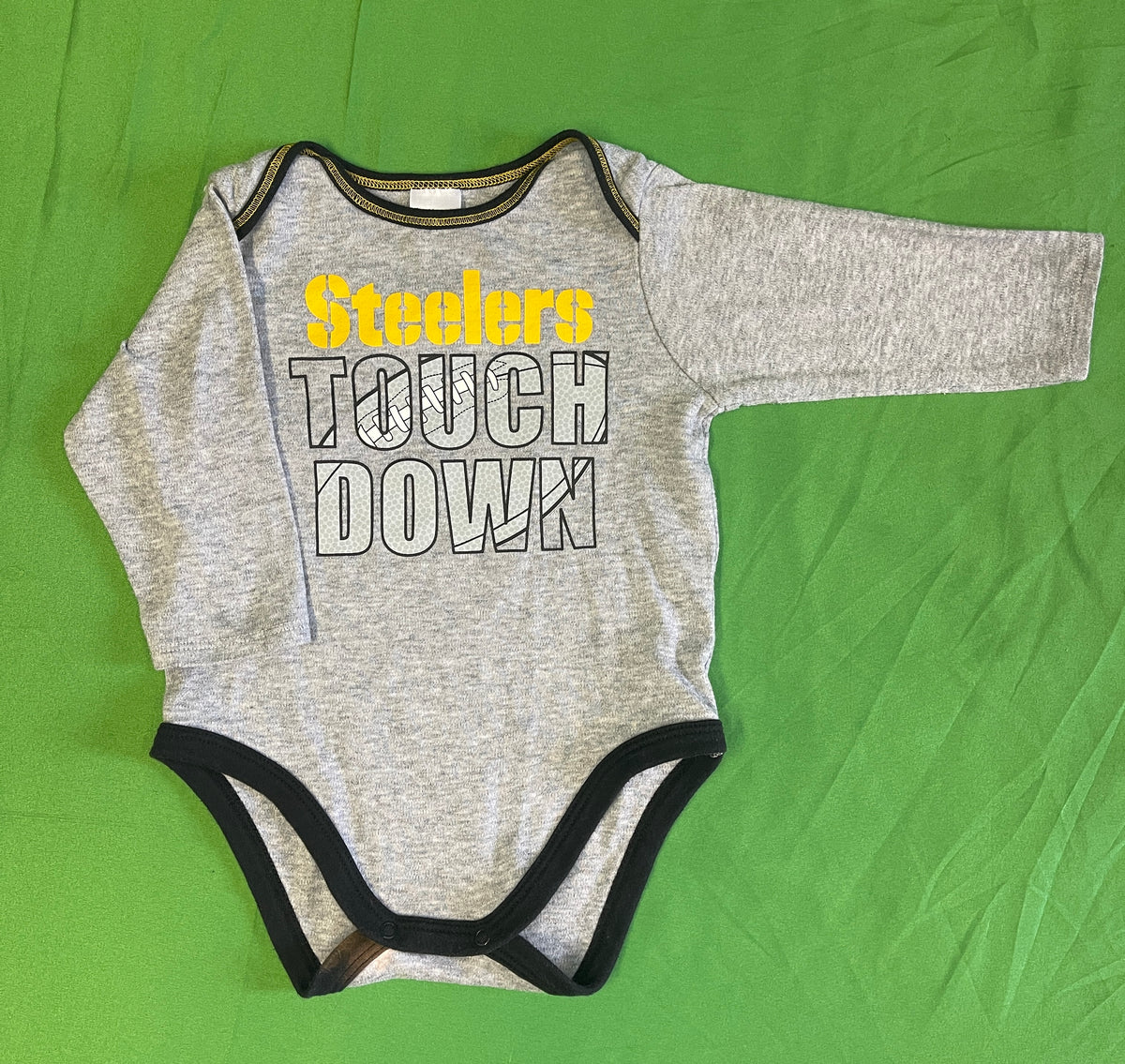 NFL Pittsburgh Steelers Grey L/S Bodysuit Infant 6-12 Months