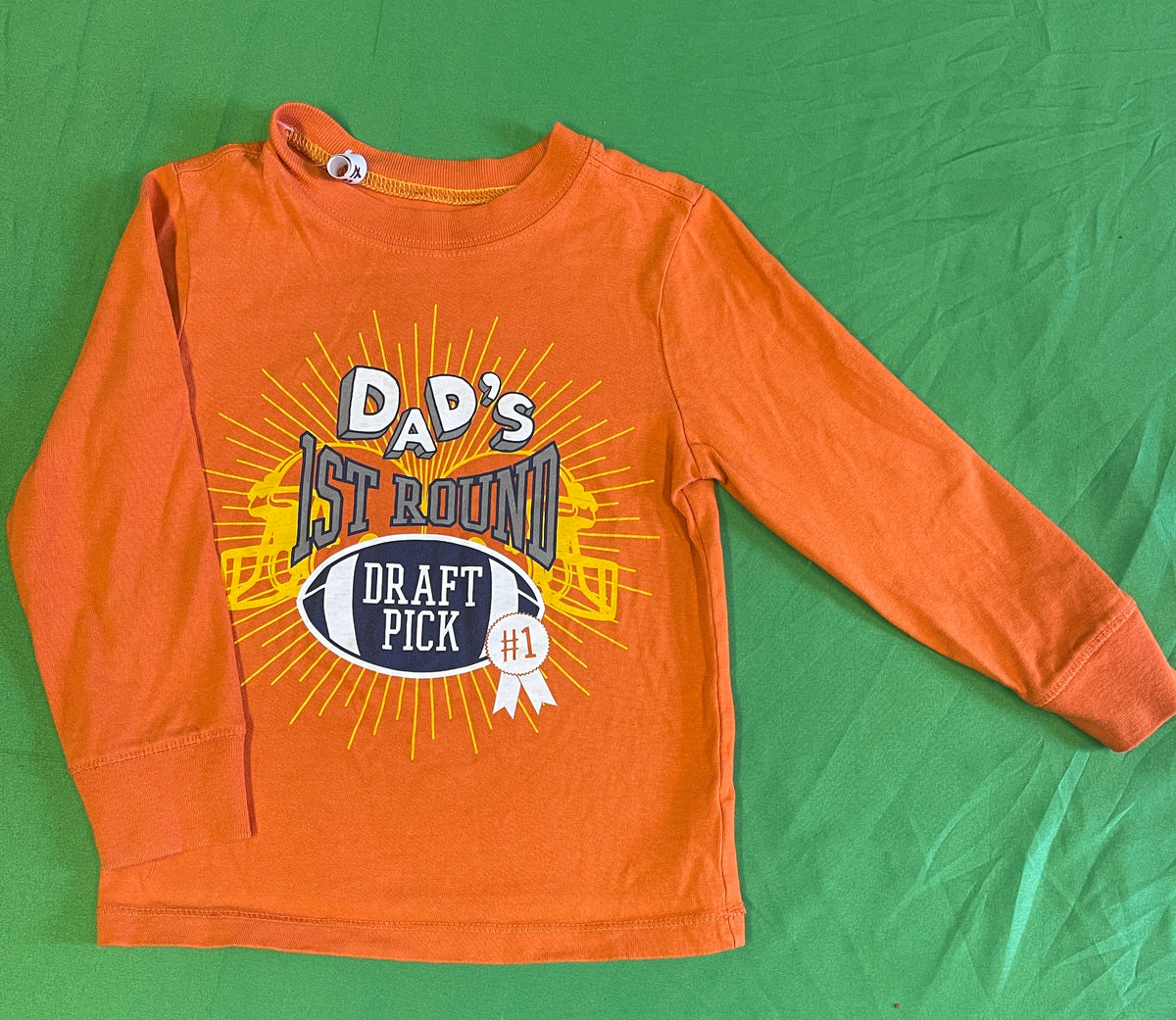 American Football Old Navy Dad's Draft Pick L/S T-Shirt Toddler 3T