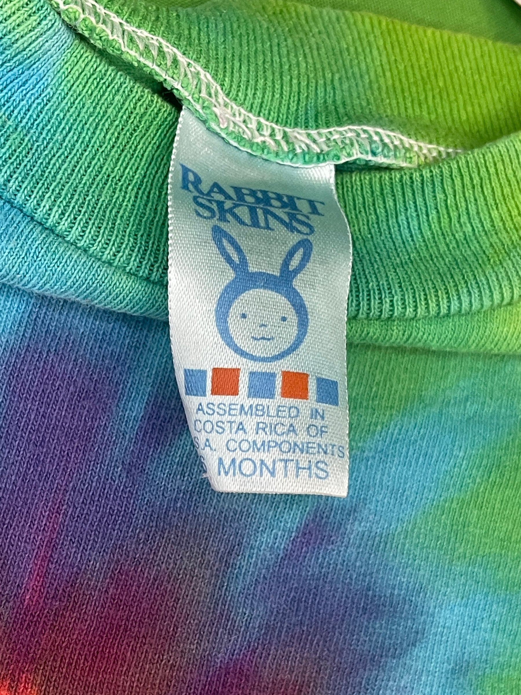 Rainbow Tie-Dye 100% Cotton Playsuit Baby Infant 6 Months